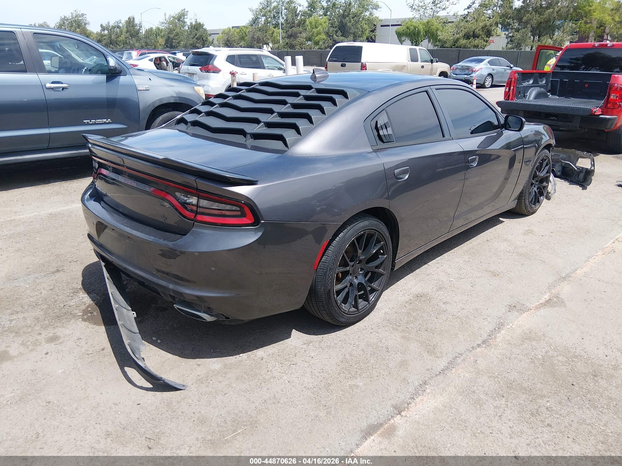2015 Dodge Charger Sxt Gray vin: 2C3CDXHG0FH867063