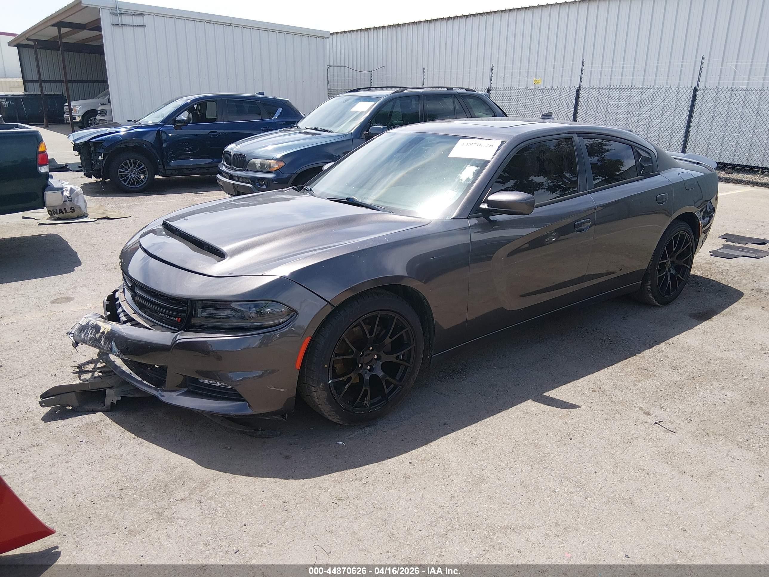 2015 Dodge Charger Sxt Gray vin: 2C3CDXHG0FH867063