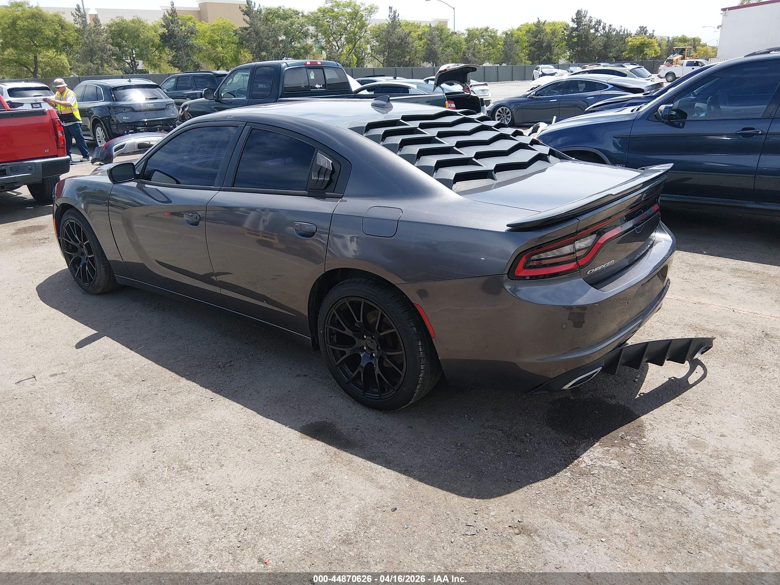 2015 Dodge Charger Sxt Gray vin: 2C3CDXHG0FH867063