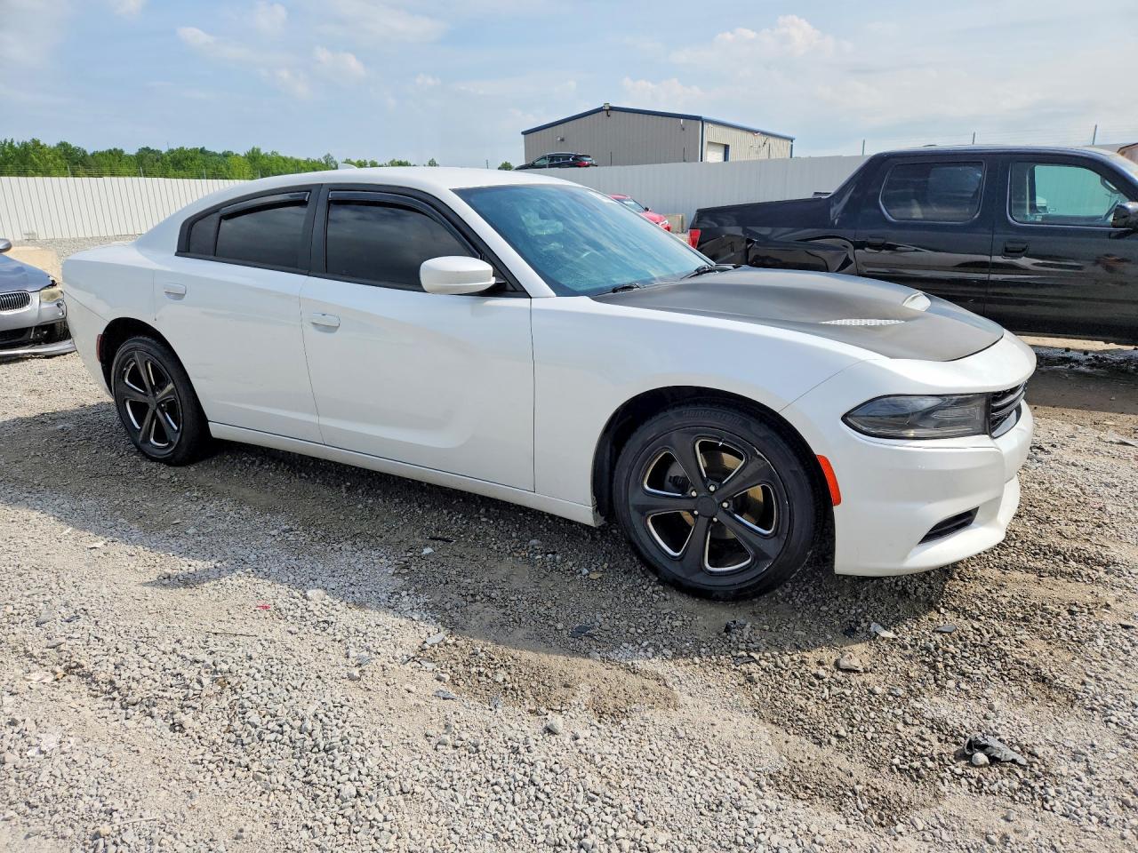 2015 Dodge Charger Sxt White vin: 2C3CDXHG0FH878581