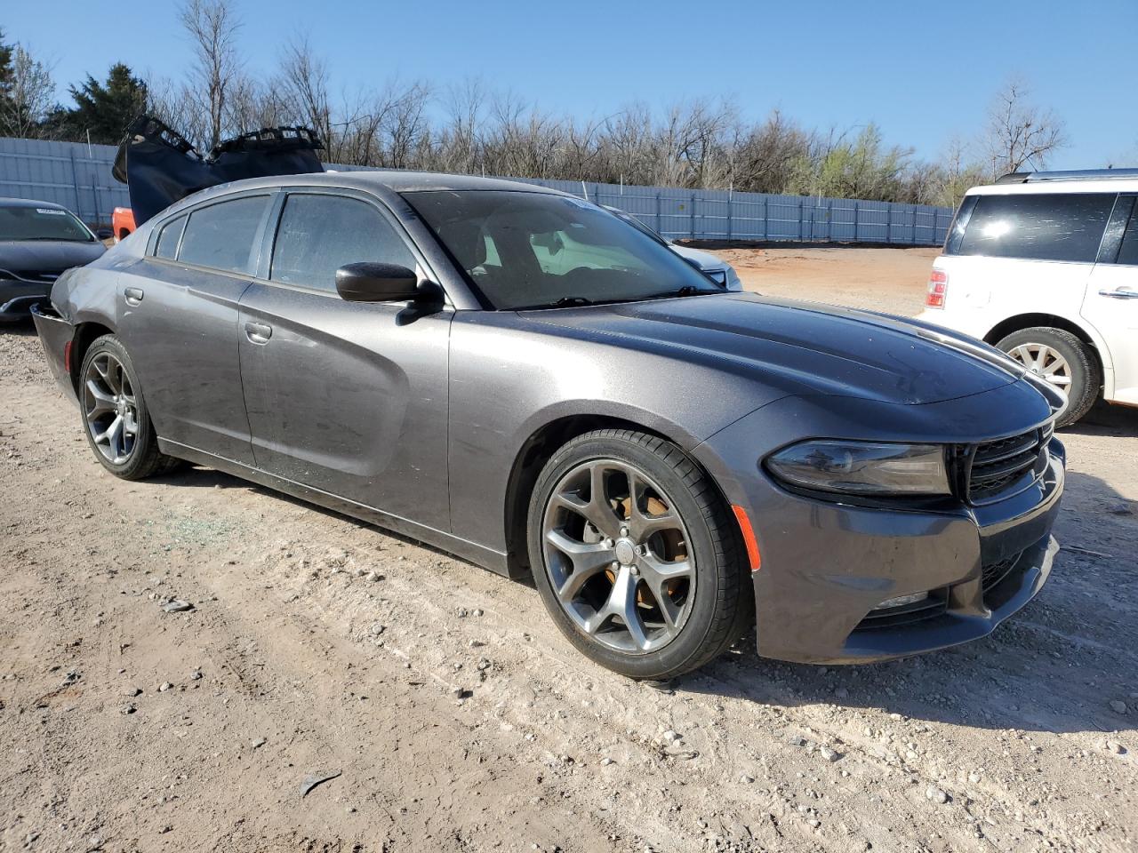 2015 Dodge Charger Sxt Gray vin: 2C3CDXHG0FH881142