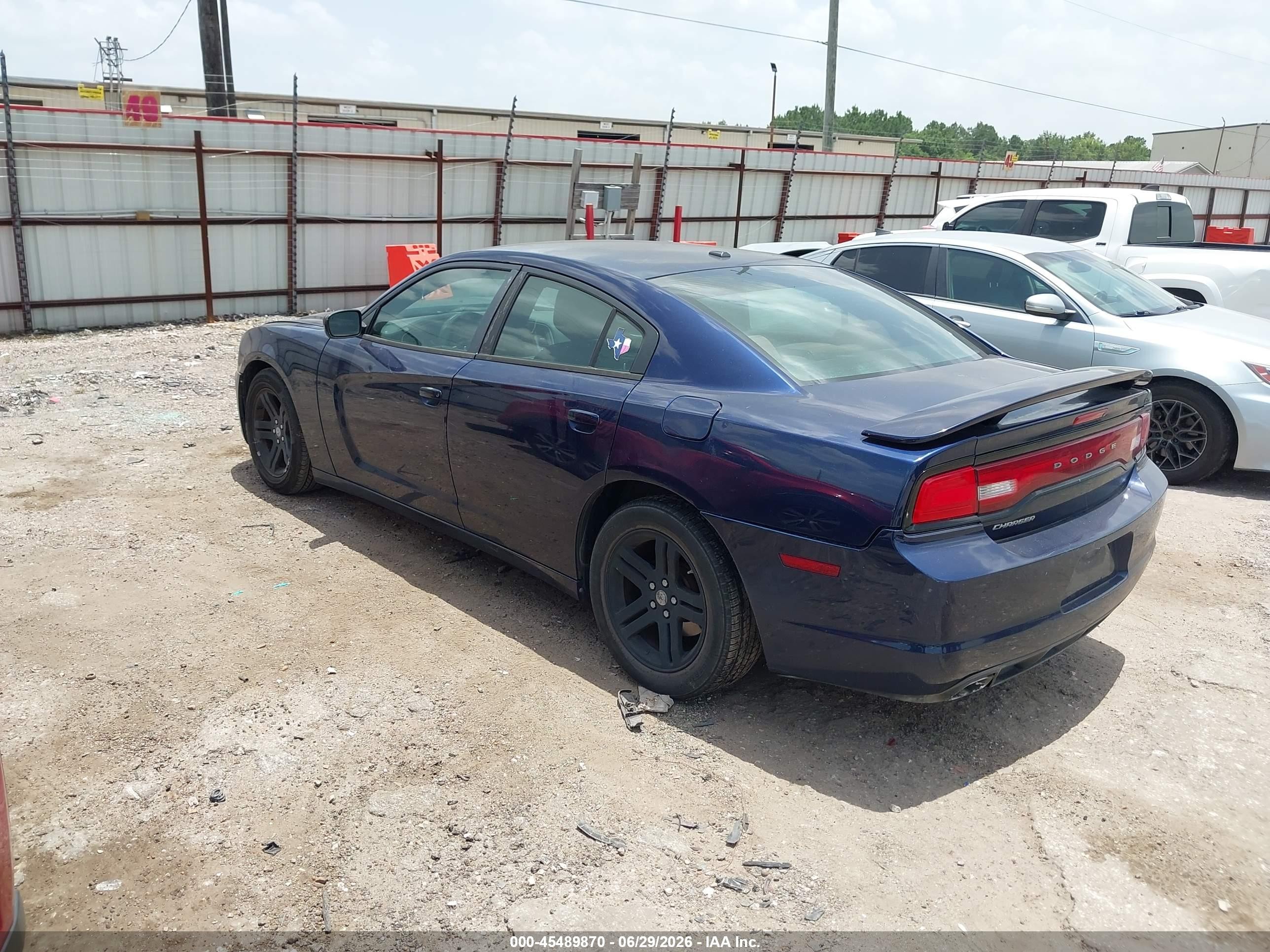 2013 Dodge Charger Sxt Blue vin: 2C3CDXHG1DH563611