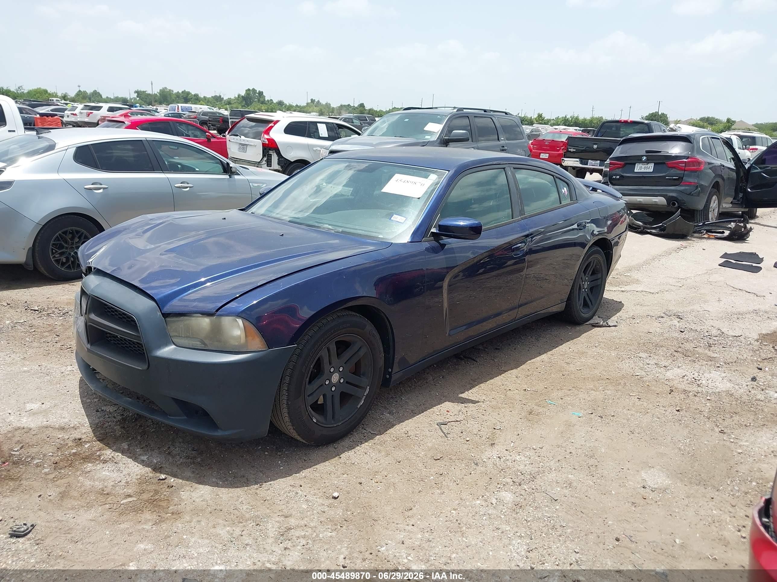 2013 Dodge Charger Sxt Blue vin: 2C3CDXHG1DH563611