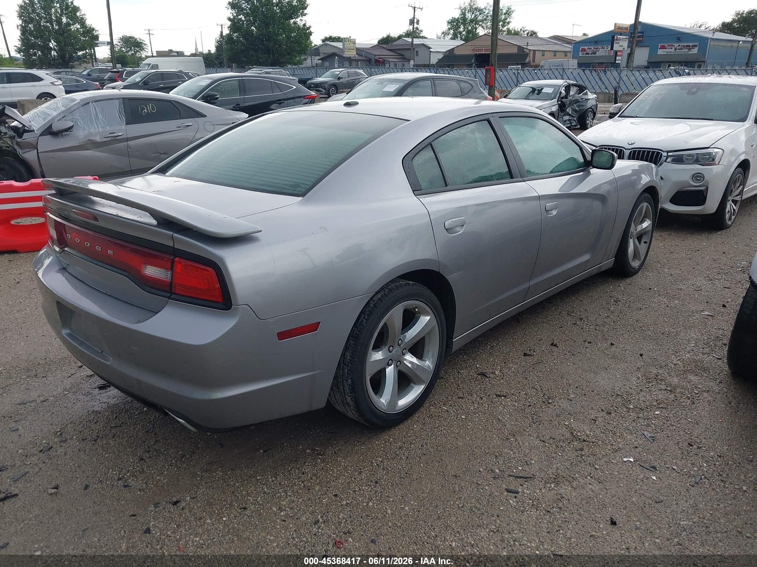 2013 Dodge Charger Sxt Silver vin: 2C3CDXHG1DH613729
