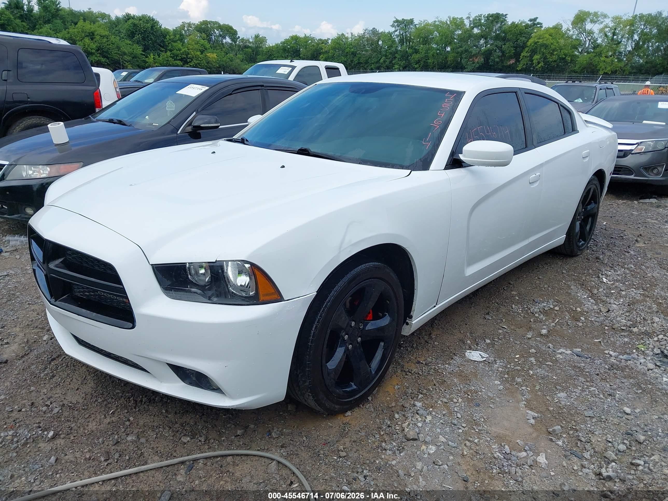 2014 Dodge Charger Sxt White vin: 2C3CDXHG1EH180317