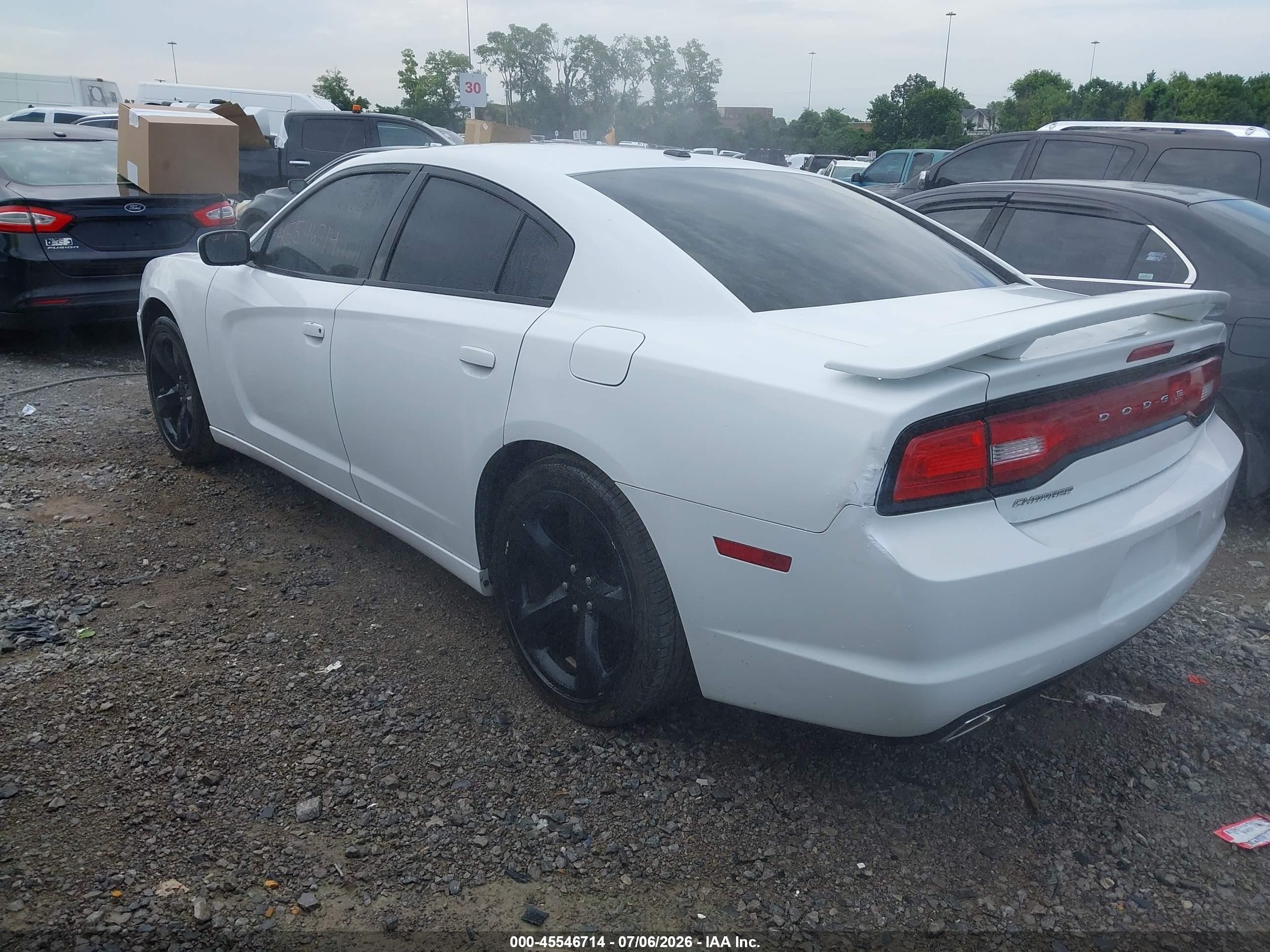 2014 Dodge Charger Sxt White vin: 2C3CDXHG1EH180317
