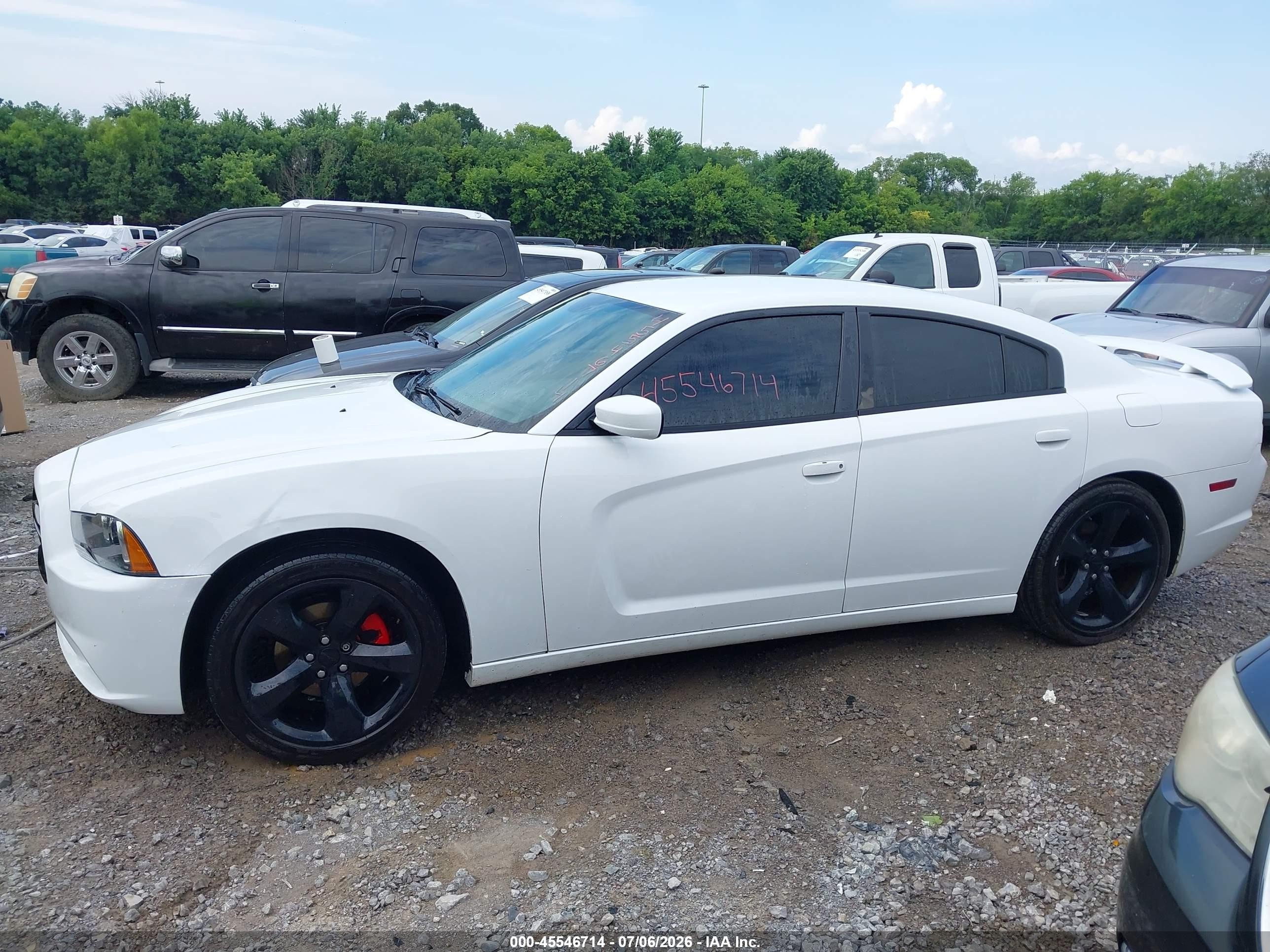 2014 Dodge Charger Sxt White vin: 2C3CDXHG1EH180317
