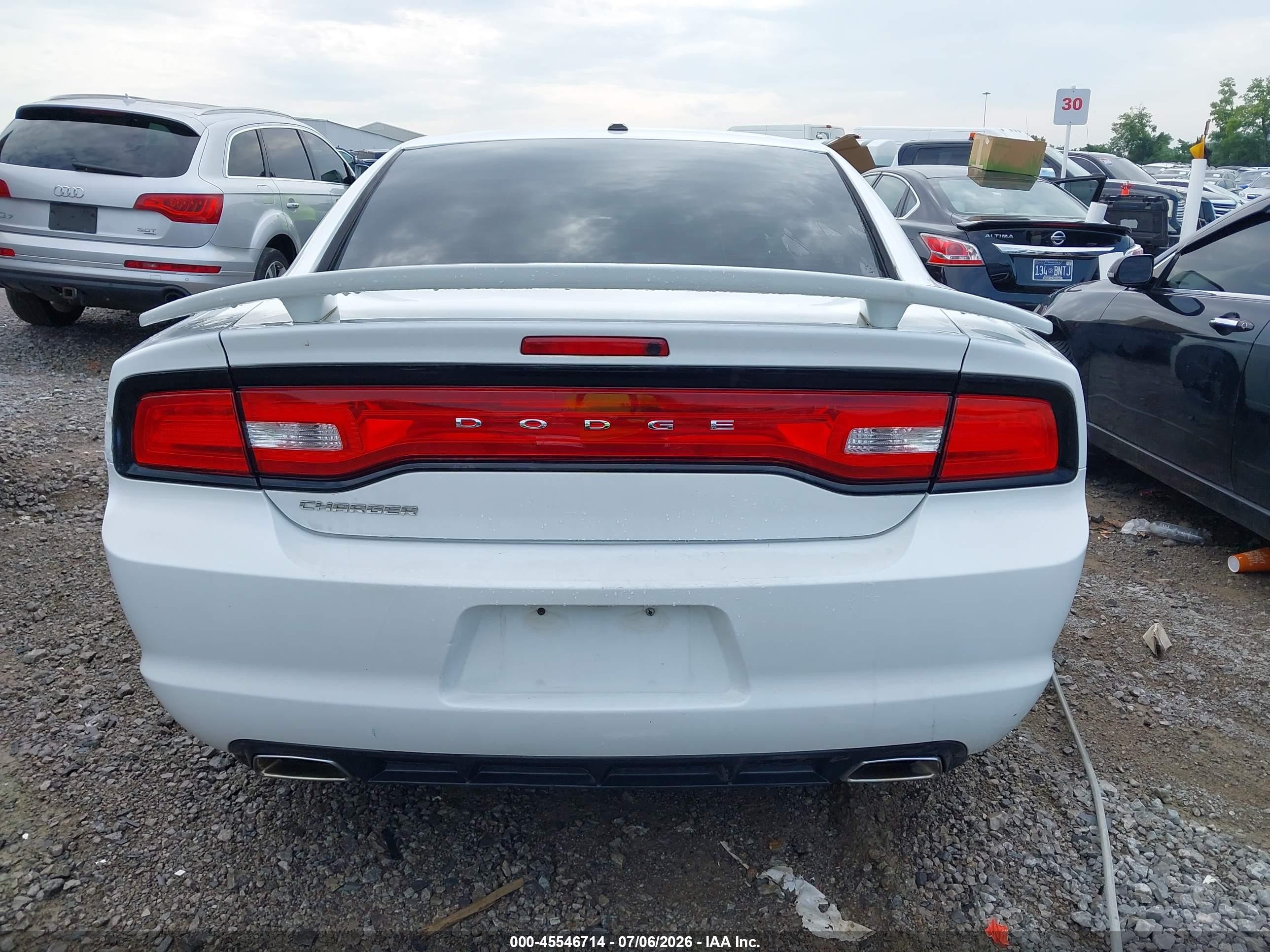 2014 Dodge Charger Sxt White vin: 2C3CDXHG1EH180317