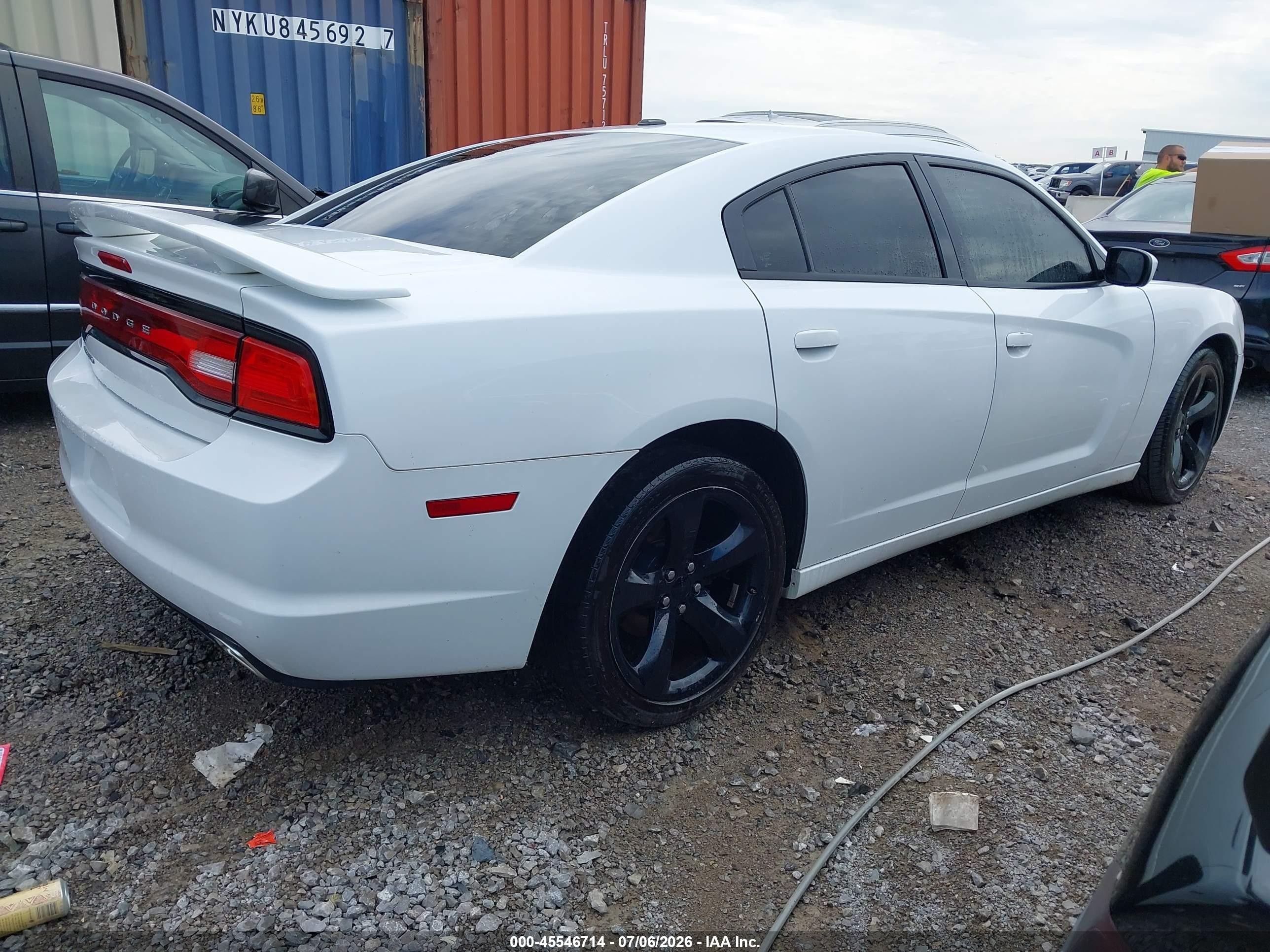 2014 Dodge Charger Sxt White vin: 2C3CDXHG1EH180317