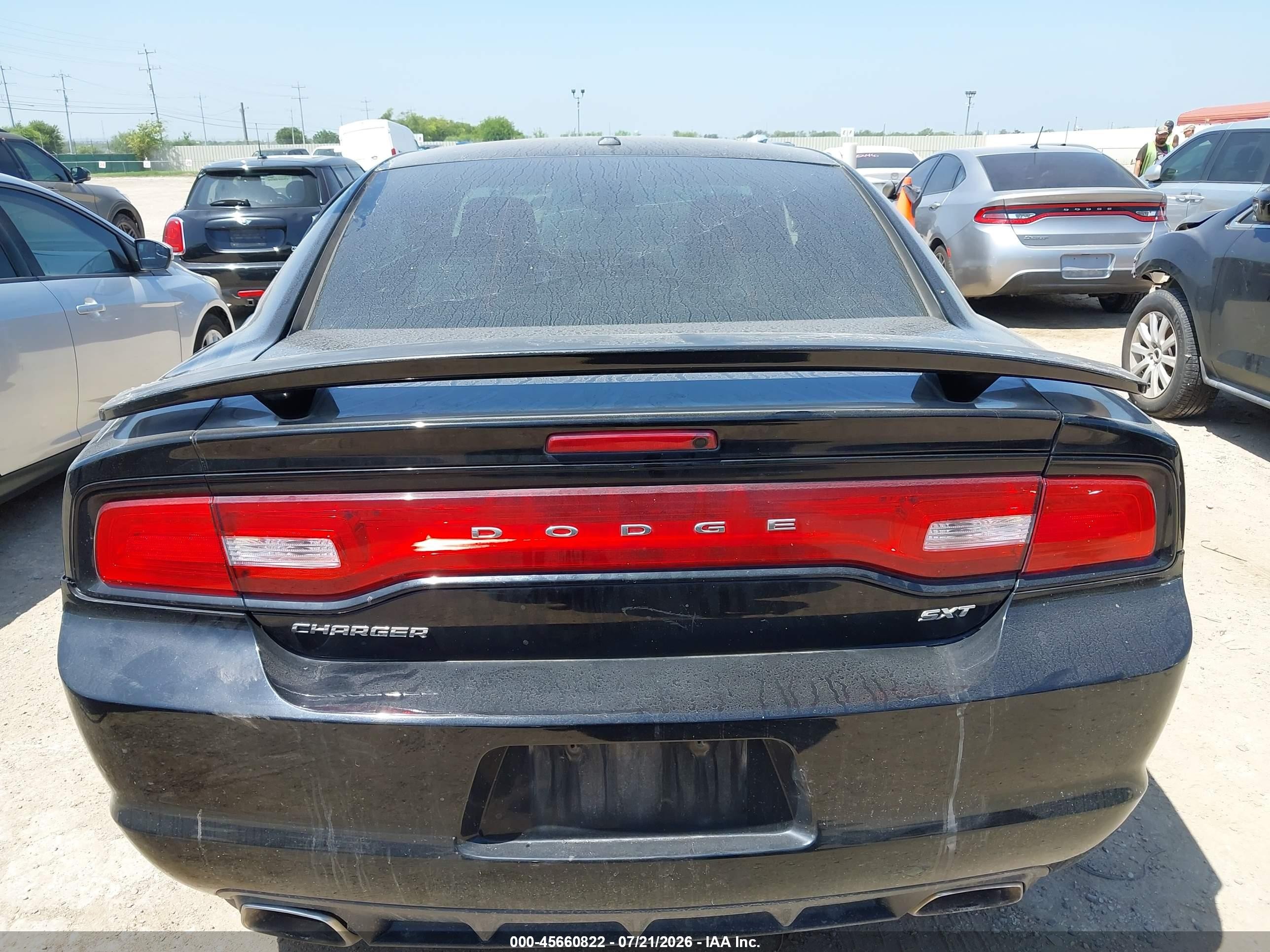2014 Dodge Charger Sxt Black vin: 2C3CDXHG1EH185808