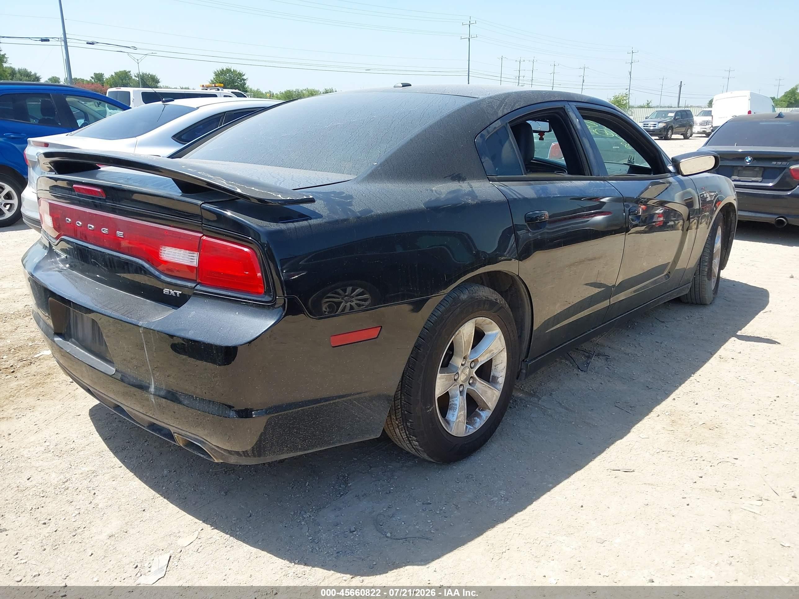 2014 Dodge Charger Sxt Black vin: 2C3CDXHG1EH185808