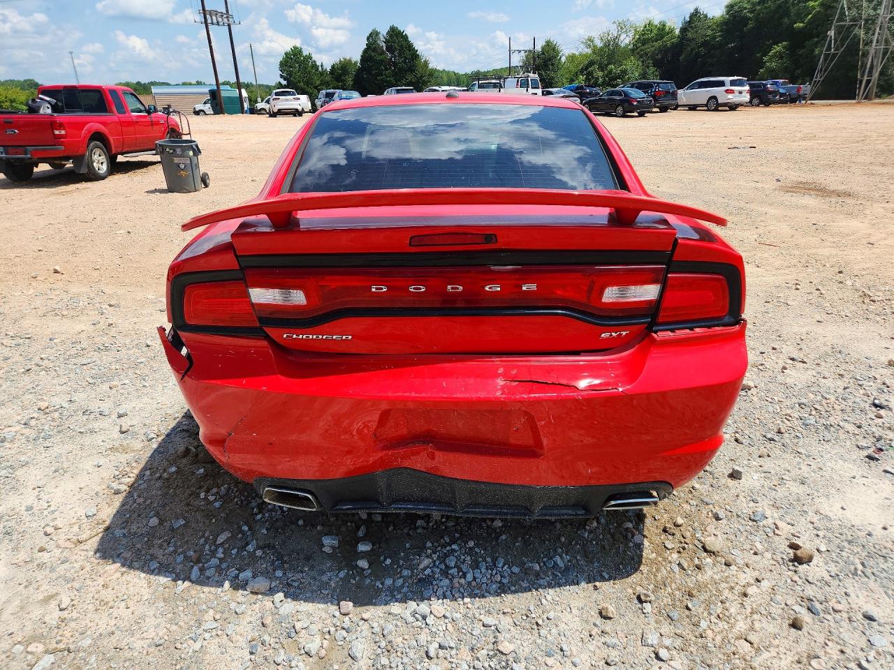 2014 Dodge Charger Sxt Red vin: 2C3CDXHG1EH204776