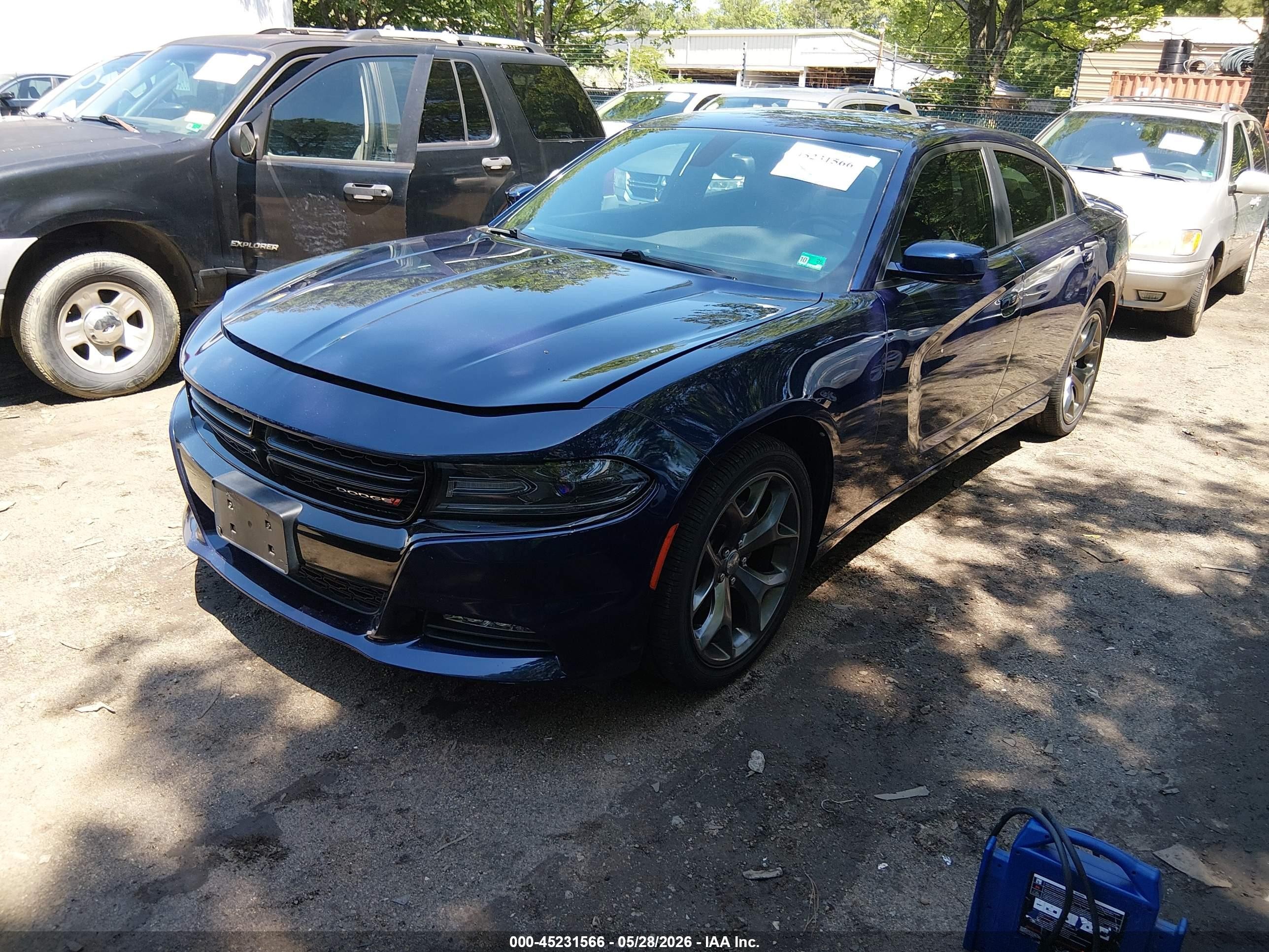 2015 Dodge Charger Sxt Blue vin: 2C3CDXHG1FH729371