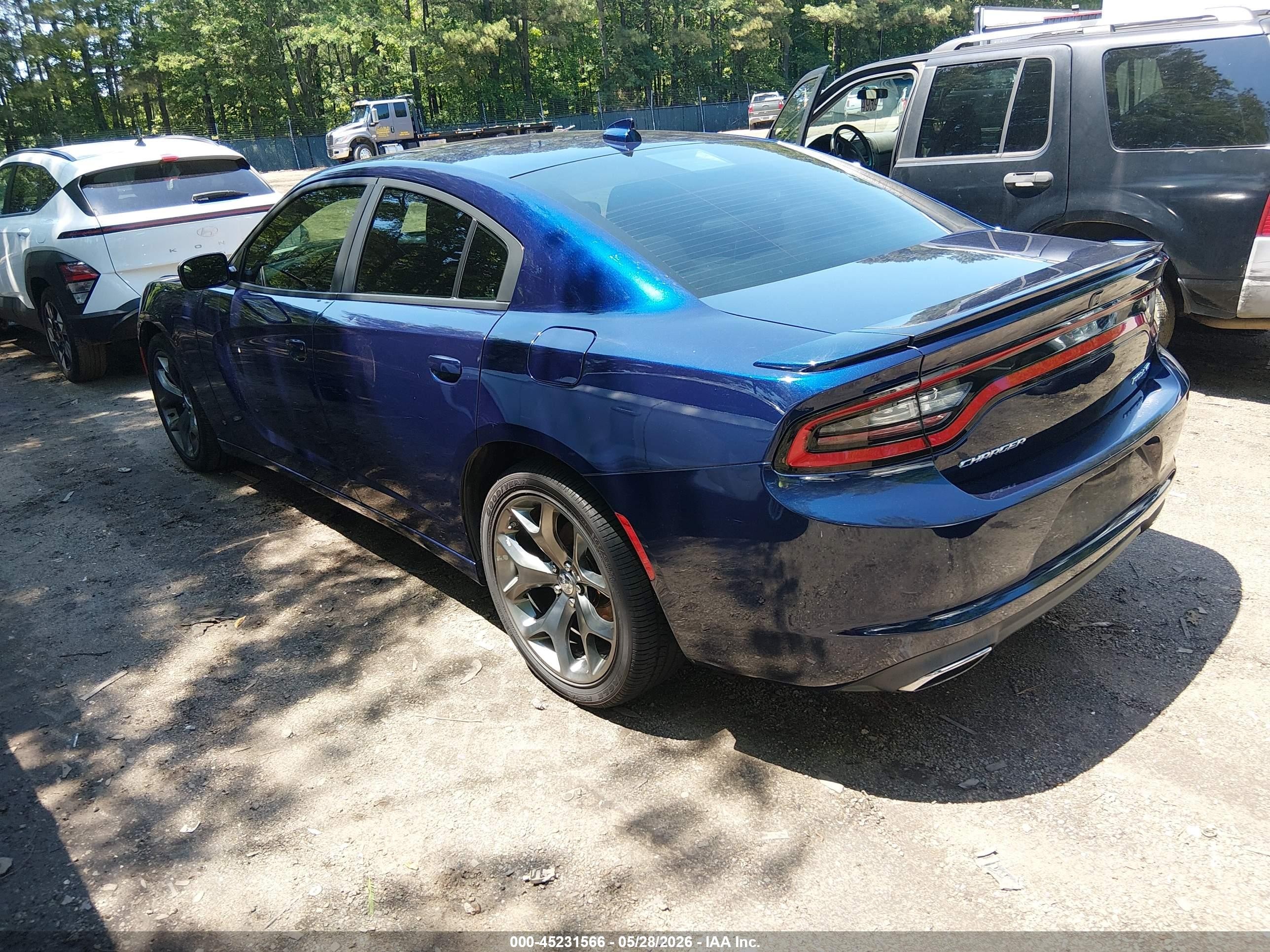 2015 Dodge Charger Sxt Blue vin: 2C3CDXHG1FH729371
