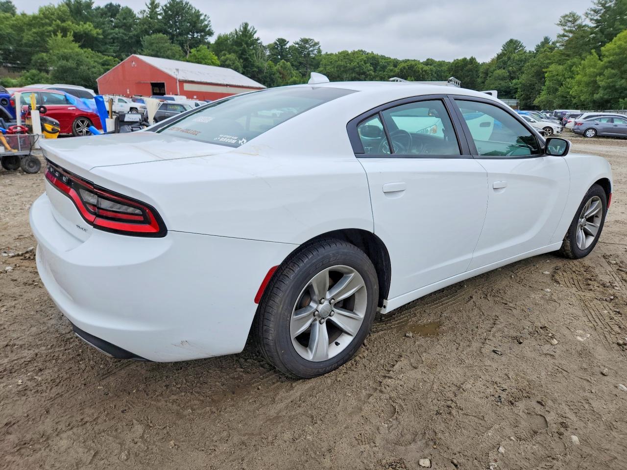 2015 Dodge Charger Sxt White vin: 2C3CDXHG1FH840079