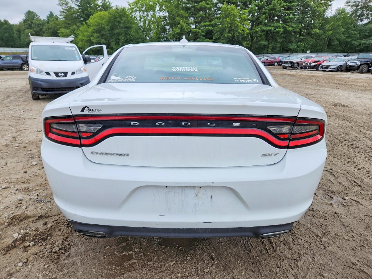 2015 Dodge Charger Sxt White vin: 2C3CDXHG1FH840079