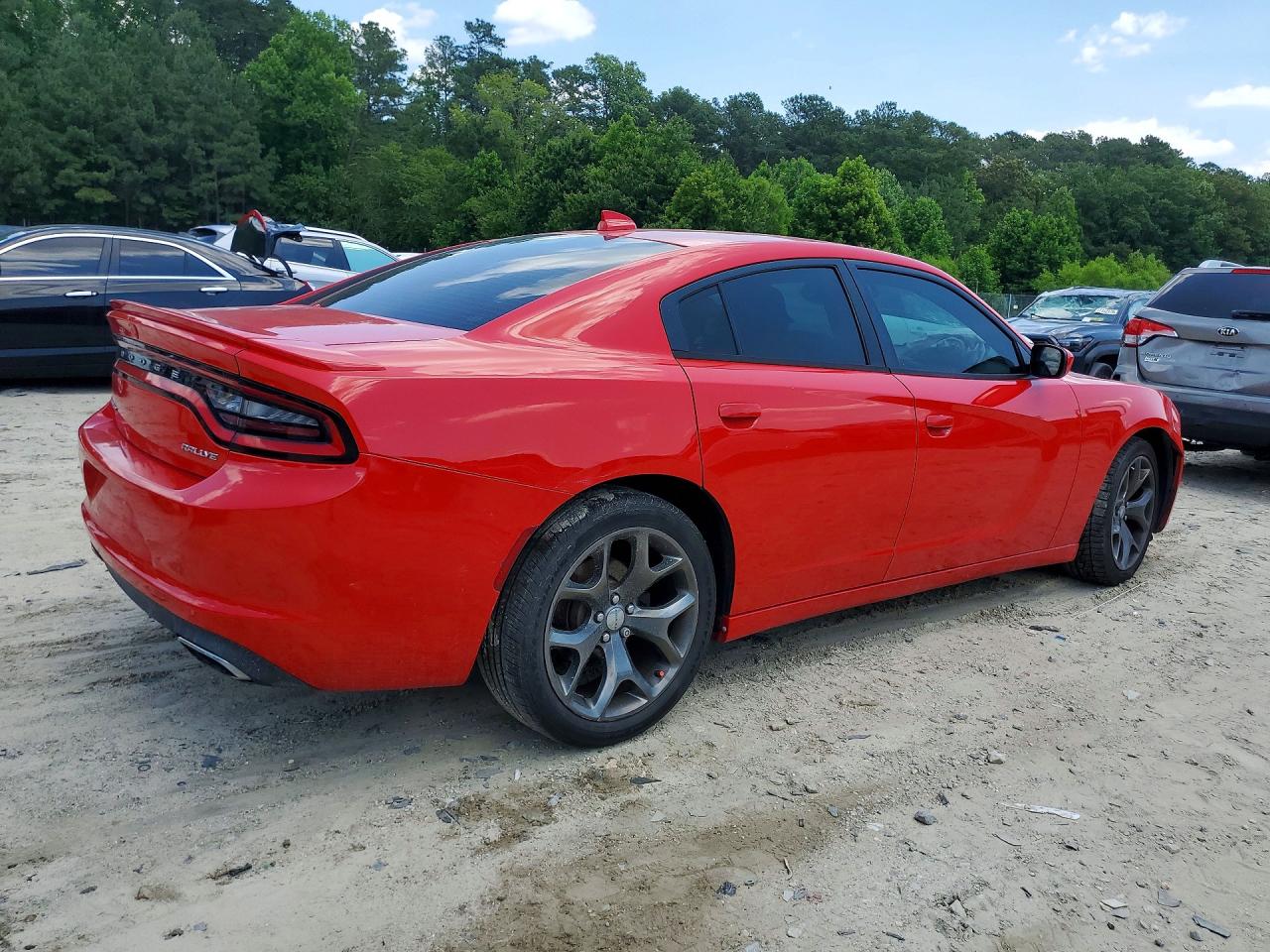 2015 Dodge Charger Sxt Red vin: 2C3CDXHG1FH877195