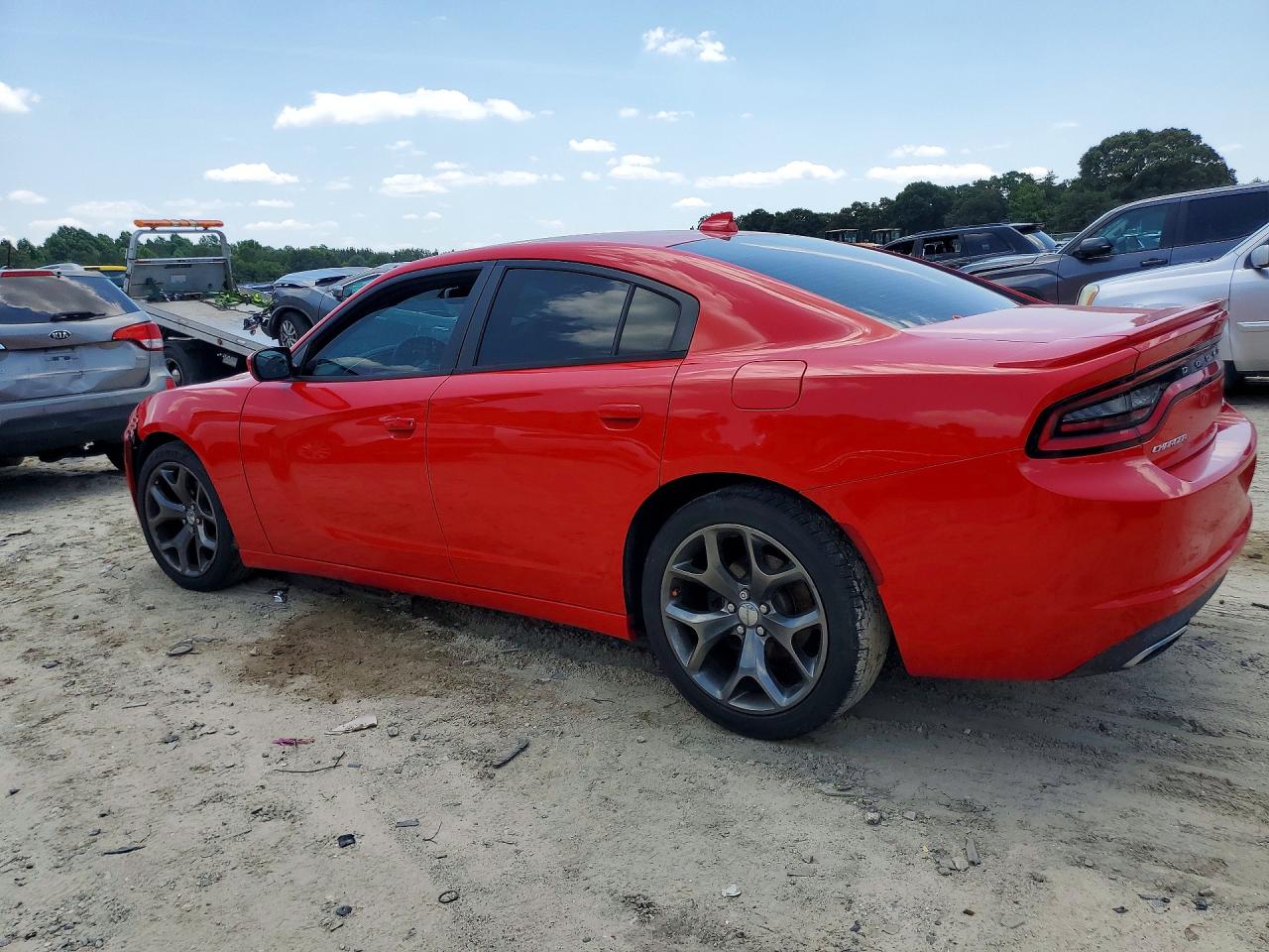 2015 Dodge Charger Sxt Red vin: 2C3CDXHG1FH877195
