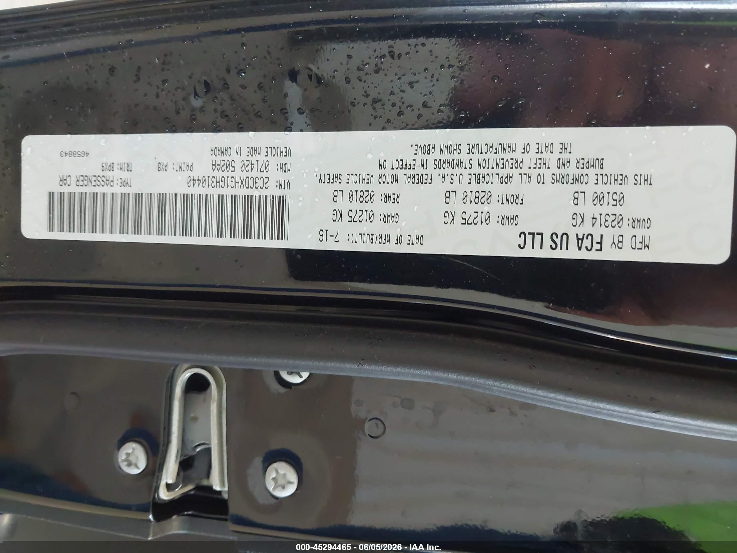 2016 Dodge Charger Sxt Black vin: 2C3CDXHG1GH310440