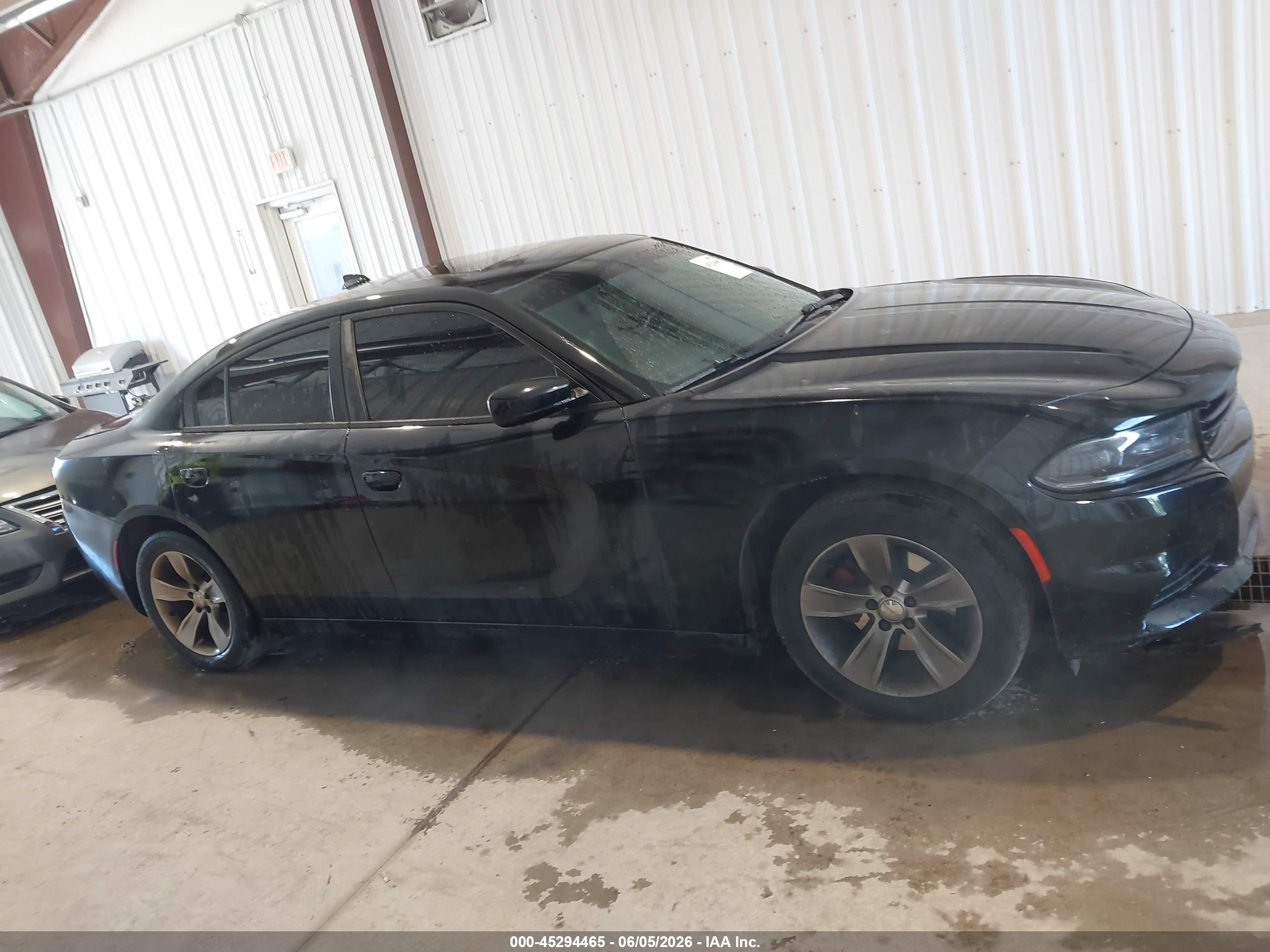 2016 Dodge Charger Sxt Black vin: 2C3CDXHG1GH310440