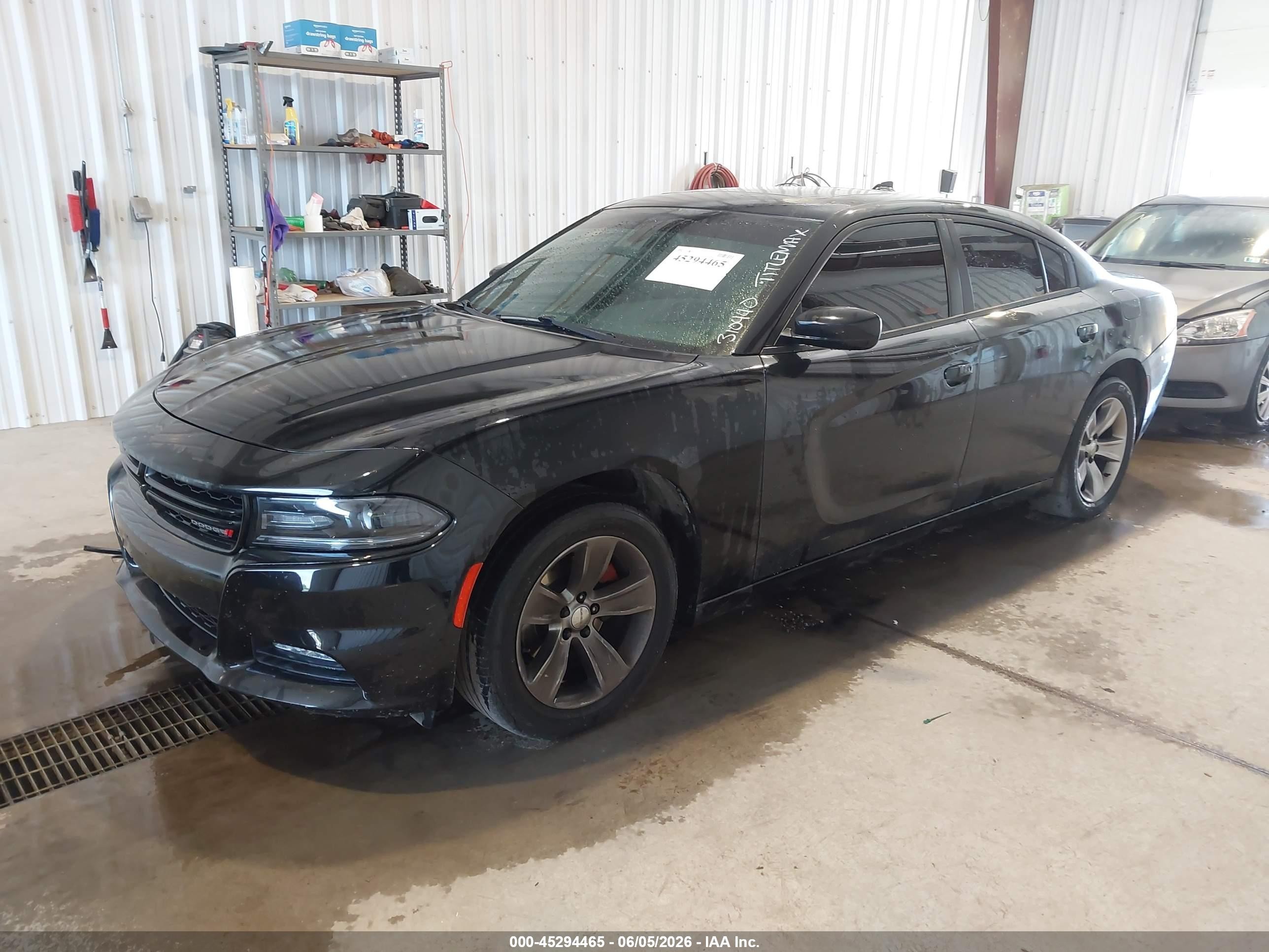 2016 Dodge Charger Sxt Black vin: 2C3CDXHG1GH310440