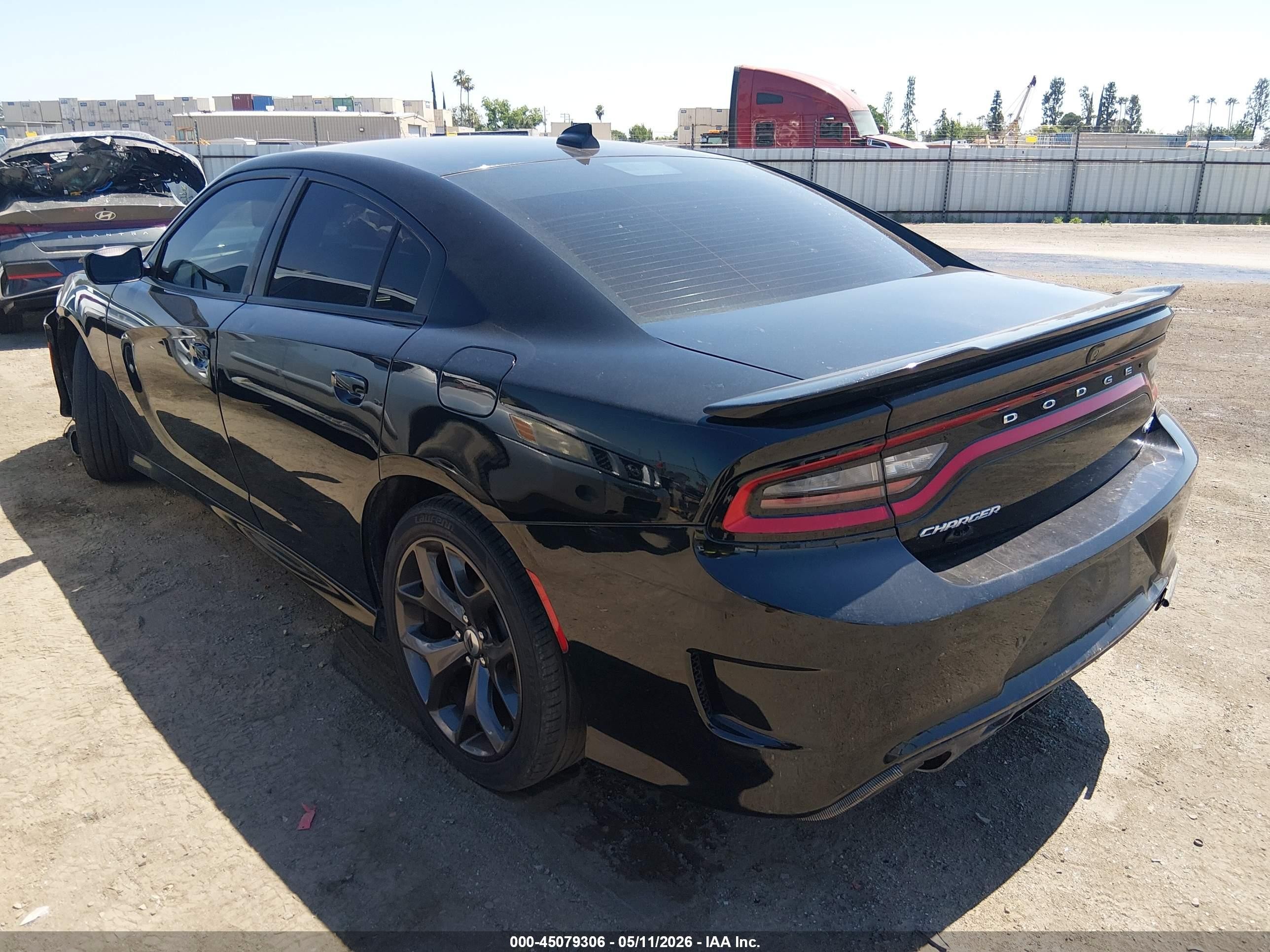 2019 Dodge Charger Gt Rwd Black vin: 2C3CDXHG1KH749243