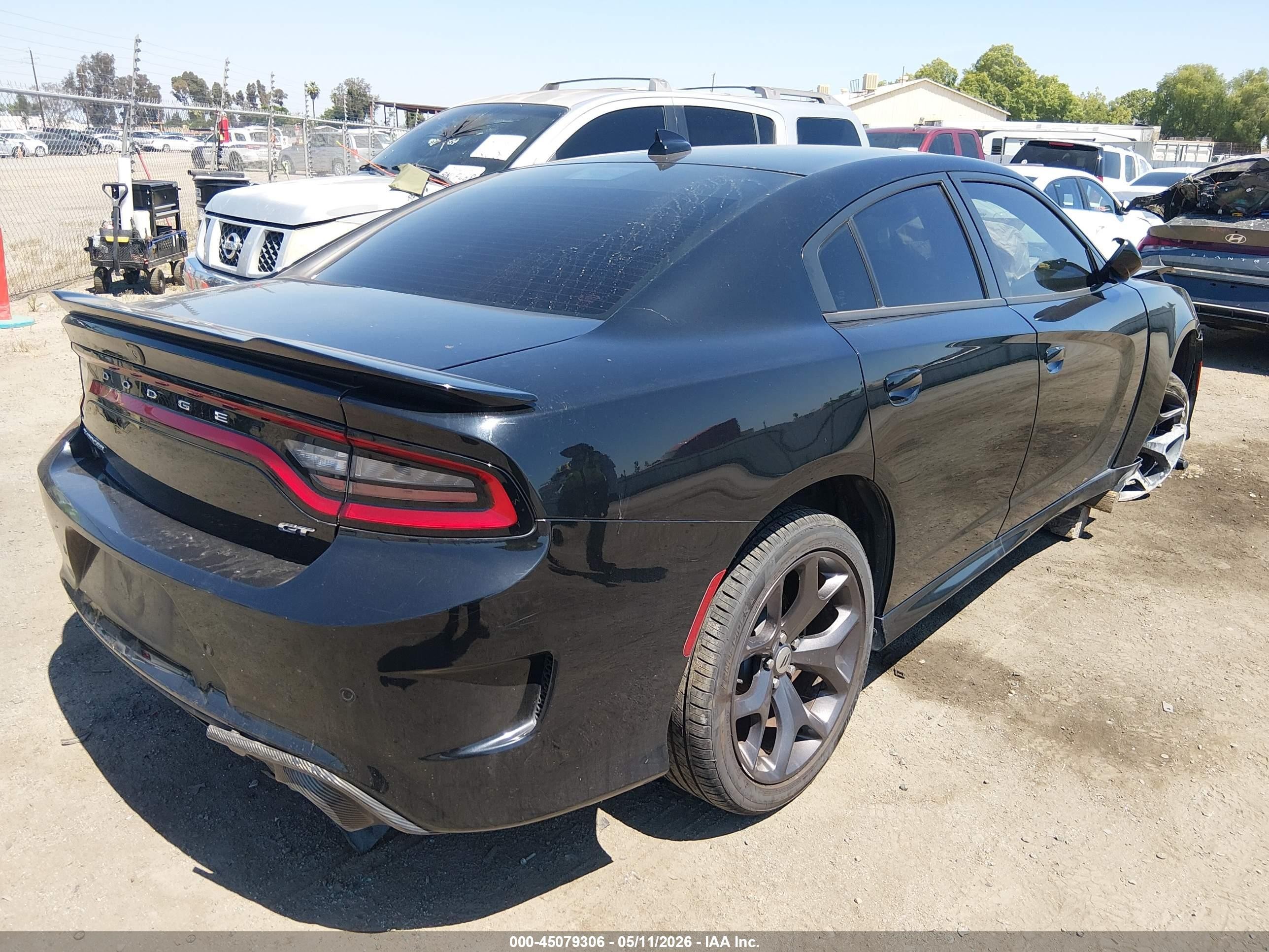 2019 Dodge Charger Gt Rwd Black vin: 2C3CDXHG1KH749243