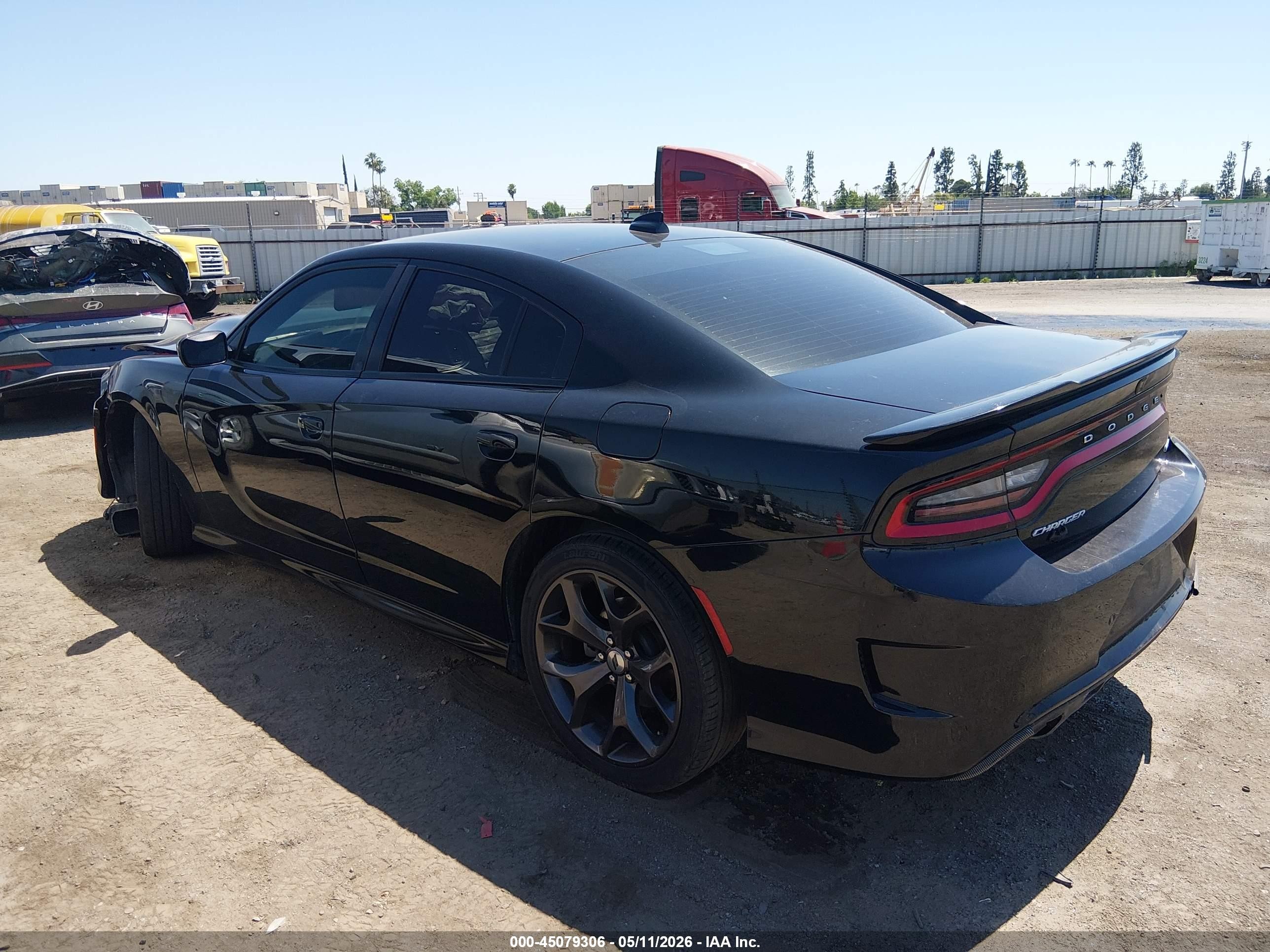 2019 Dodge Charger Gt Rwd Black vin: 2C3CDXHG1KH749243