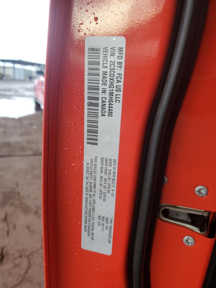 2021 Dodge Charger Gt Orange vin: 2C3CDXHG1MH644480