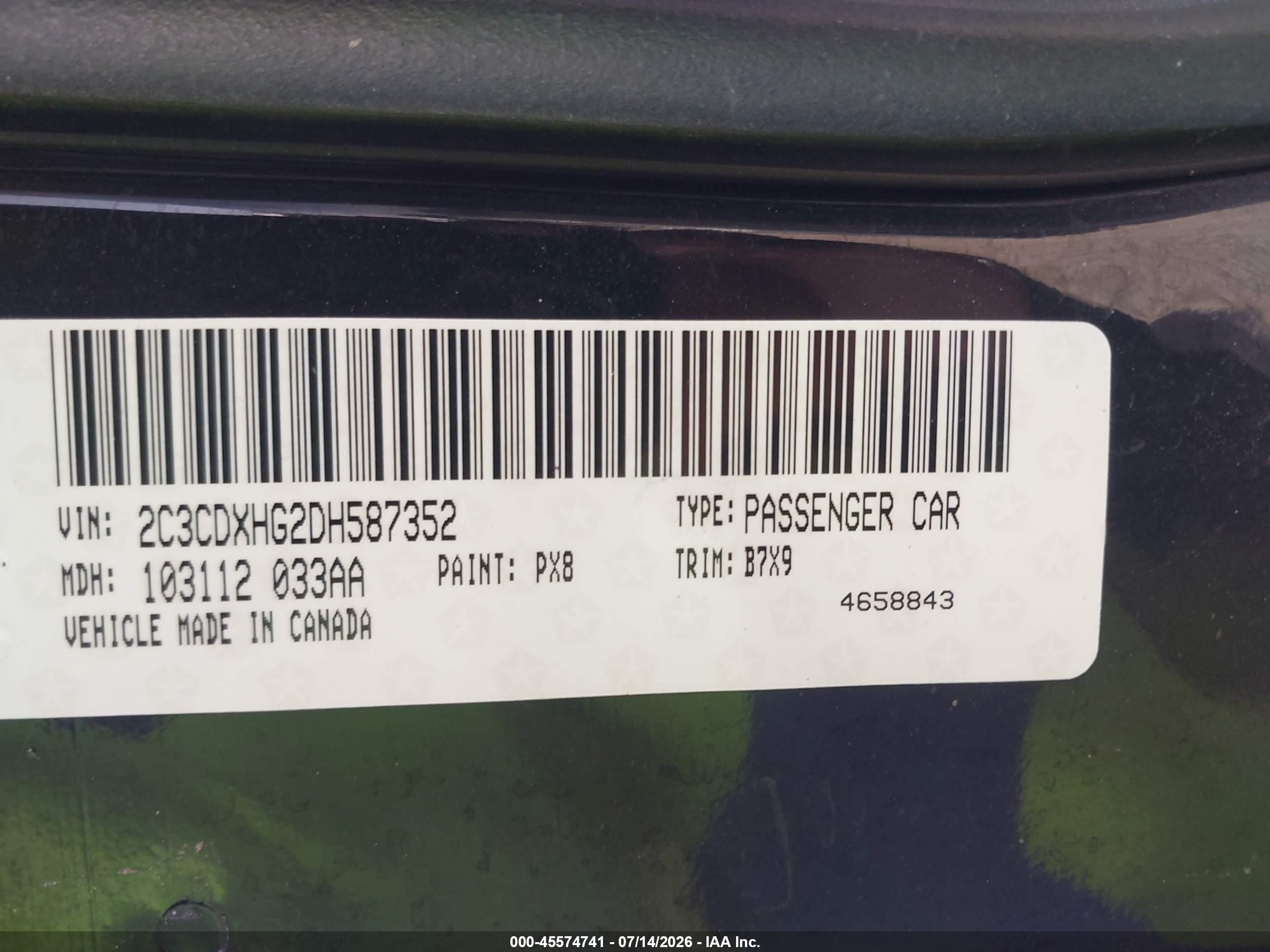 2013 Dodge Charger Sxt Black vin: 2C3CDXHG2DH587352