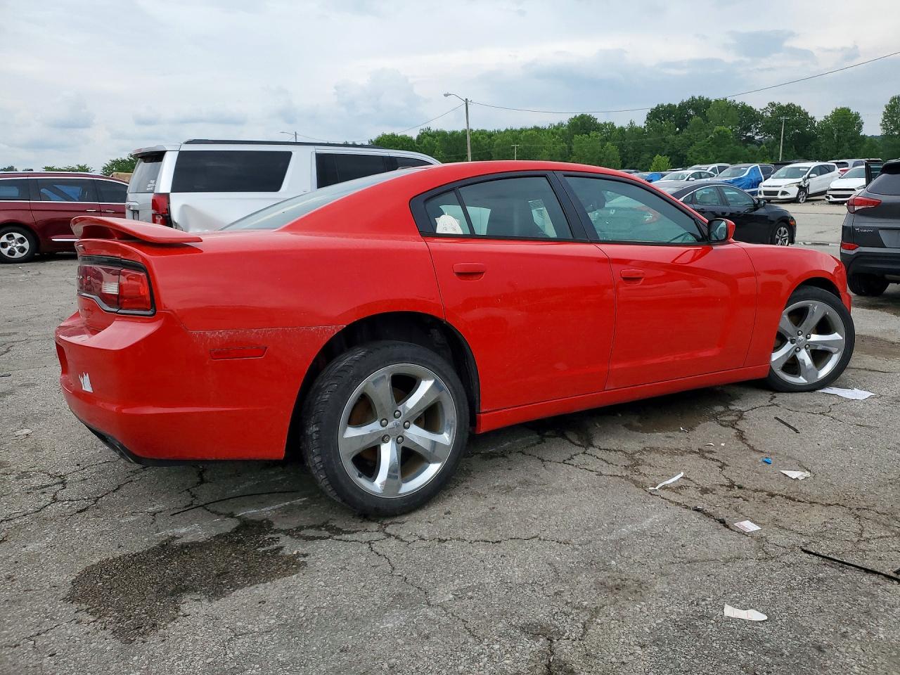 2014 Dodge Charger Sxt Red vin: 2C3CDXHG2EH148377