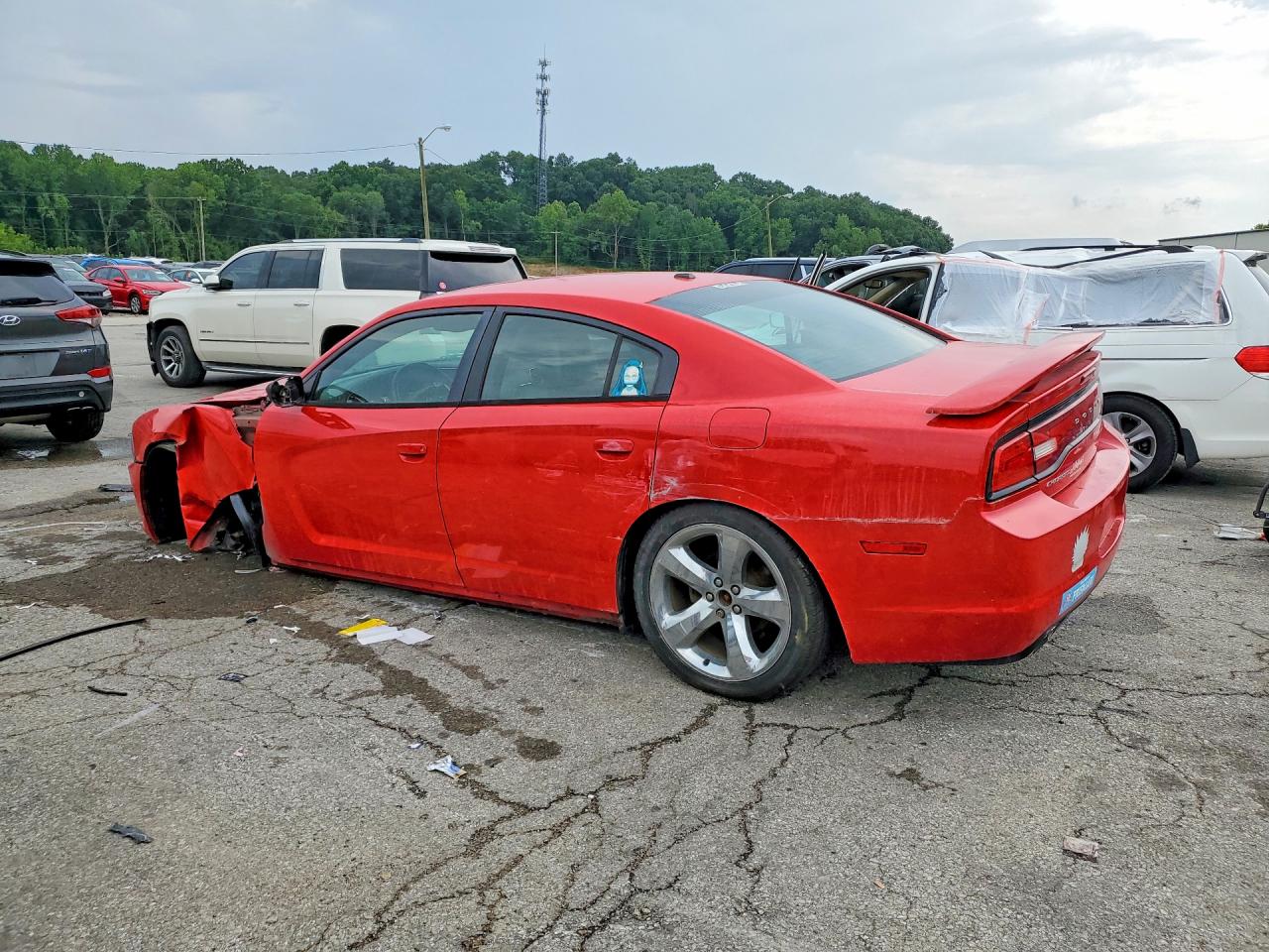 2014 Dodge Charger Sxt Red vin: 2C3CDXHG2EH148377