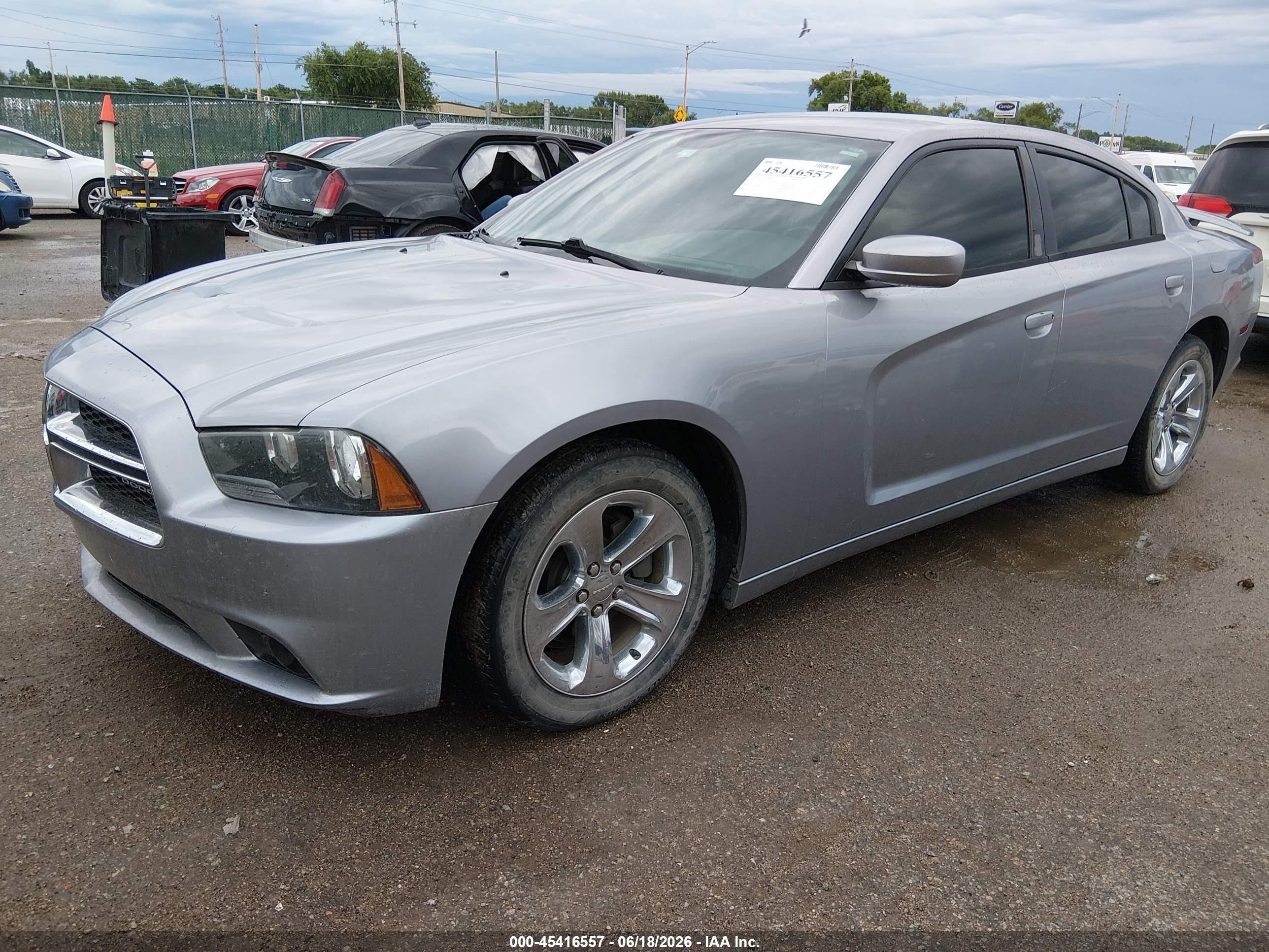 2014 Dodge Charger Sxt Gray vin: 2C3CDXHG2EH204835