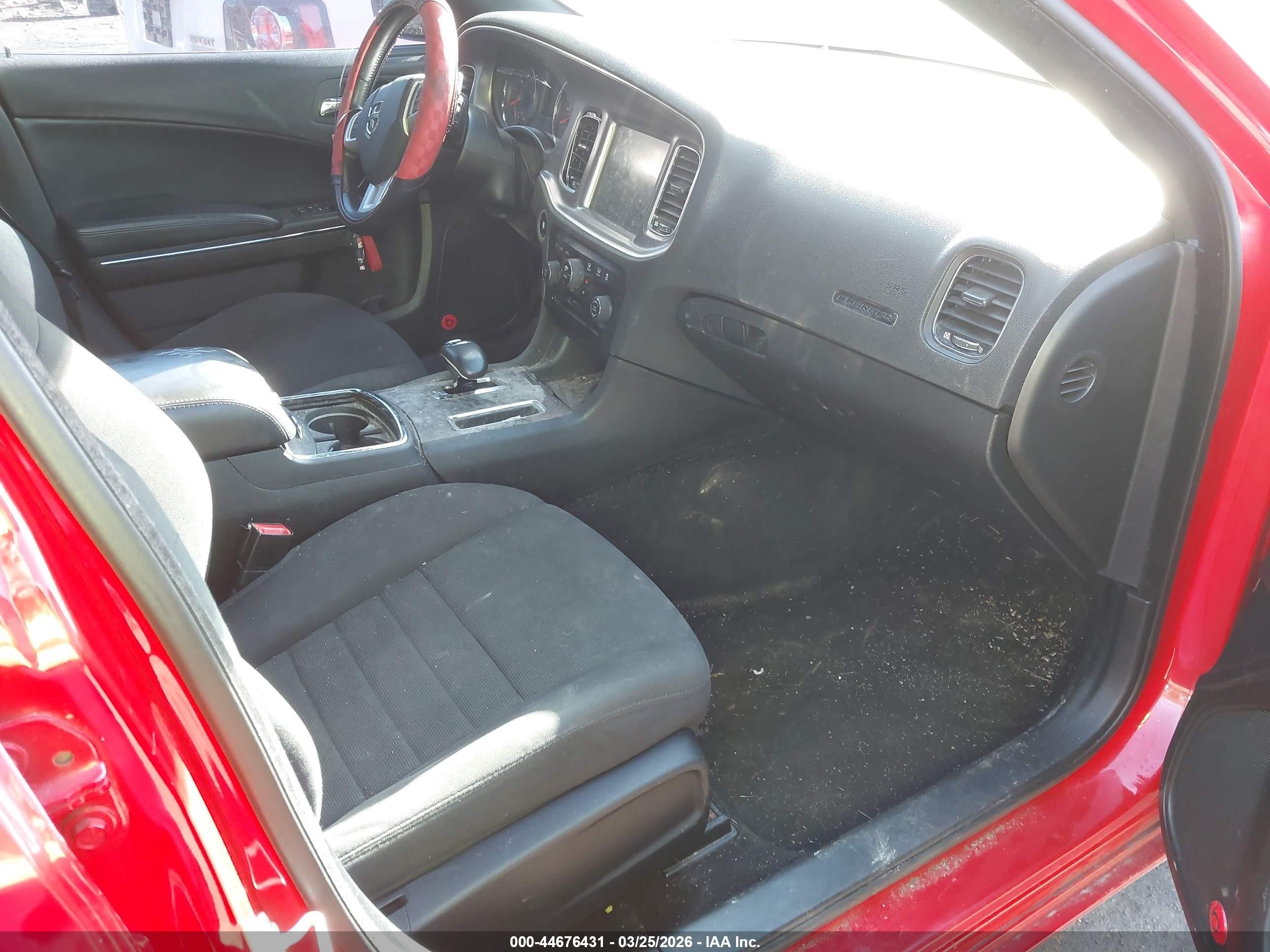 2014 Dodge Charger Sxt Red vin: 2C3CDXHG2EH364360