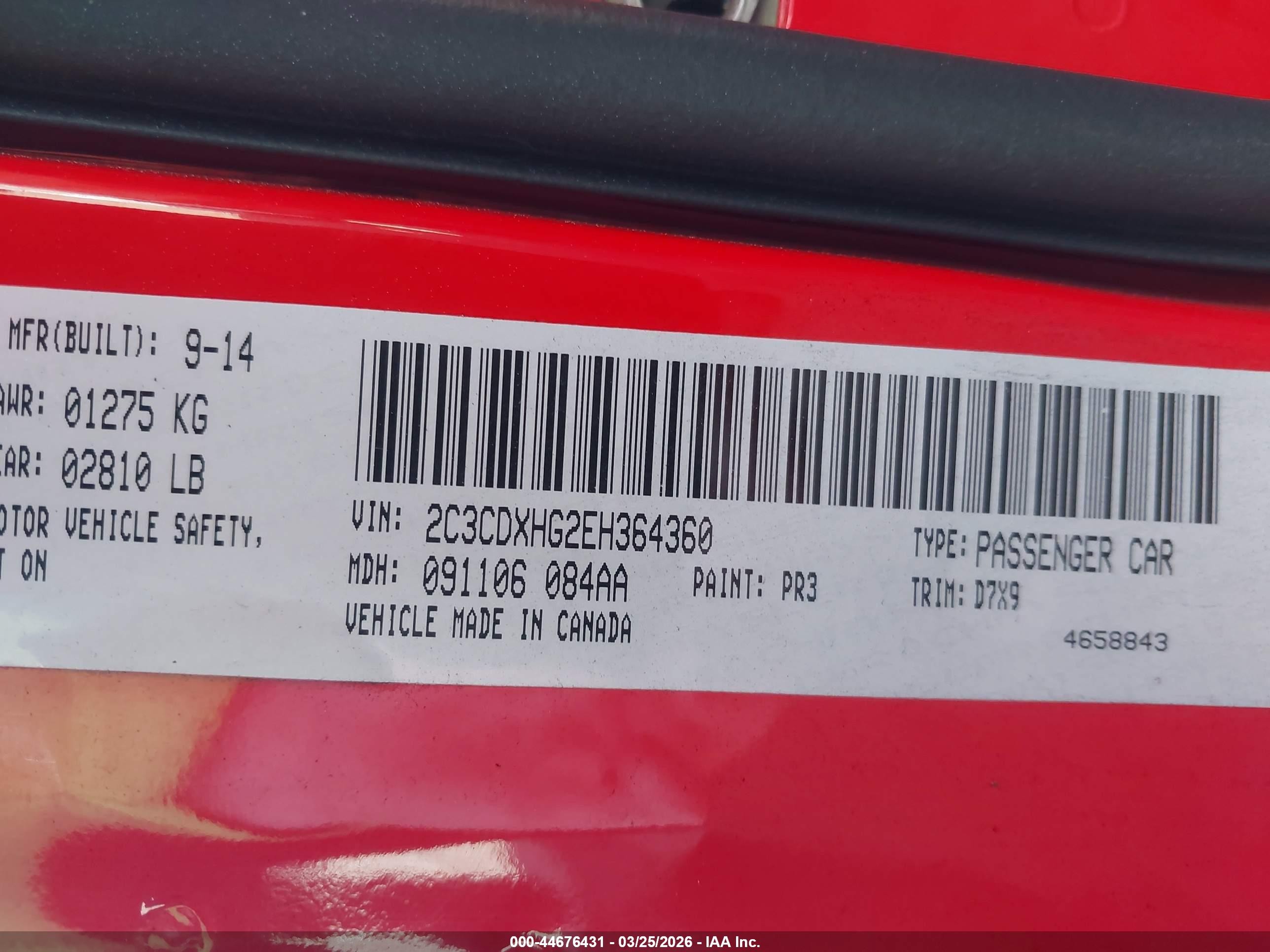 2014 Dodge Charger Sxt Red vin: 2C3CDXHG2EH364360