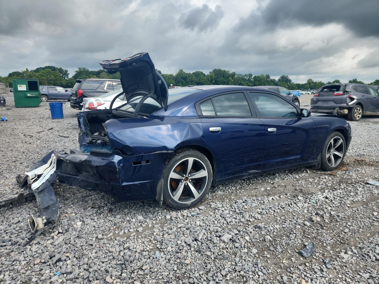 2014 Dodge Charger Sxt Blue vin: 2C3CDXHG2EH370014 Damage: Right Qtr Panel, Dent(S) W/ Paint Dmg, > 12 Inches