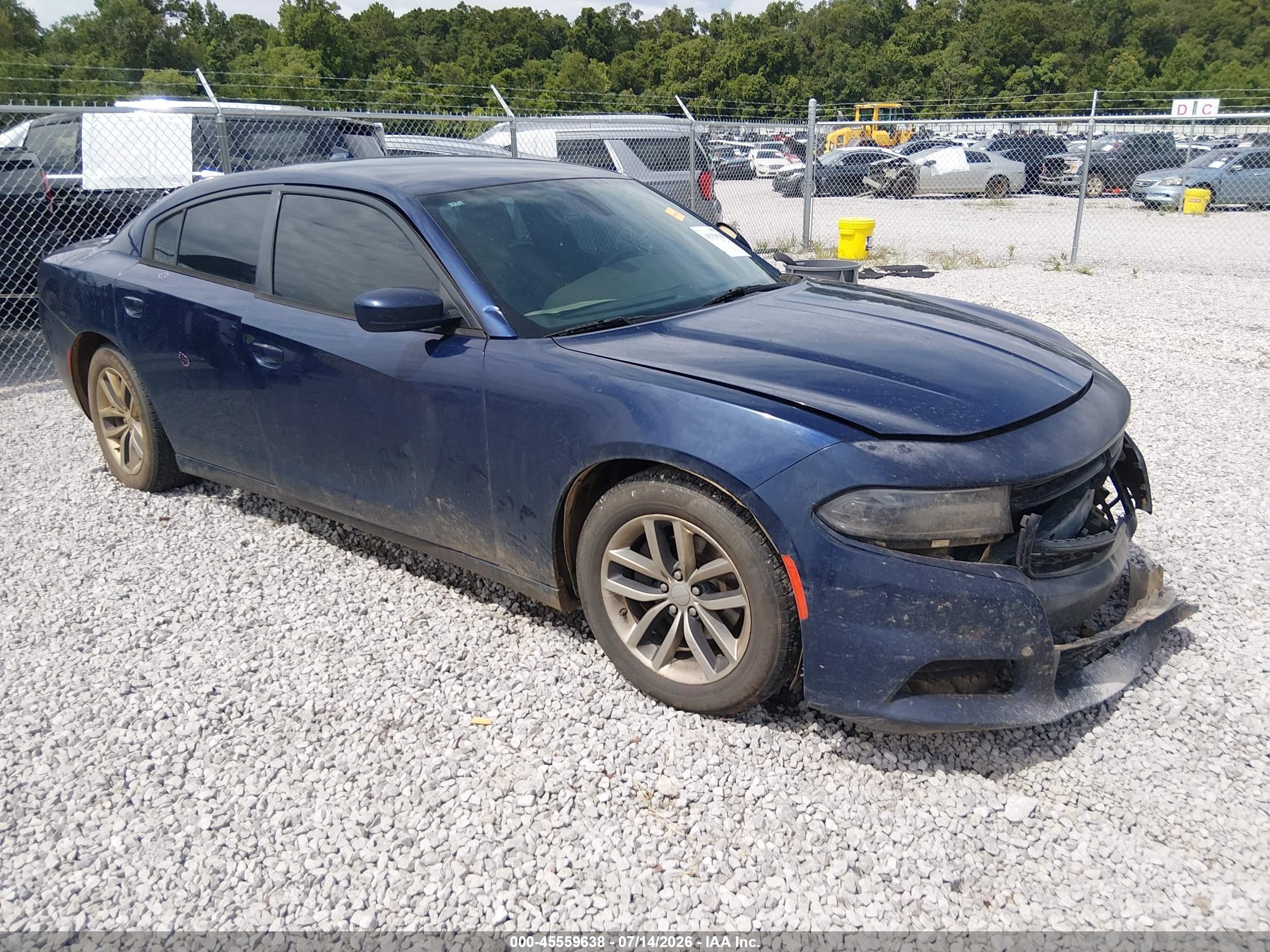 2015 Dodge Charger Sxt Blue vin: 2C3CDXHG2FH827325