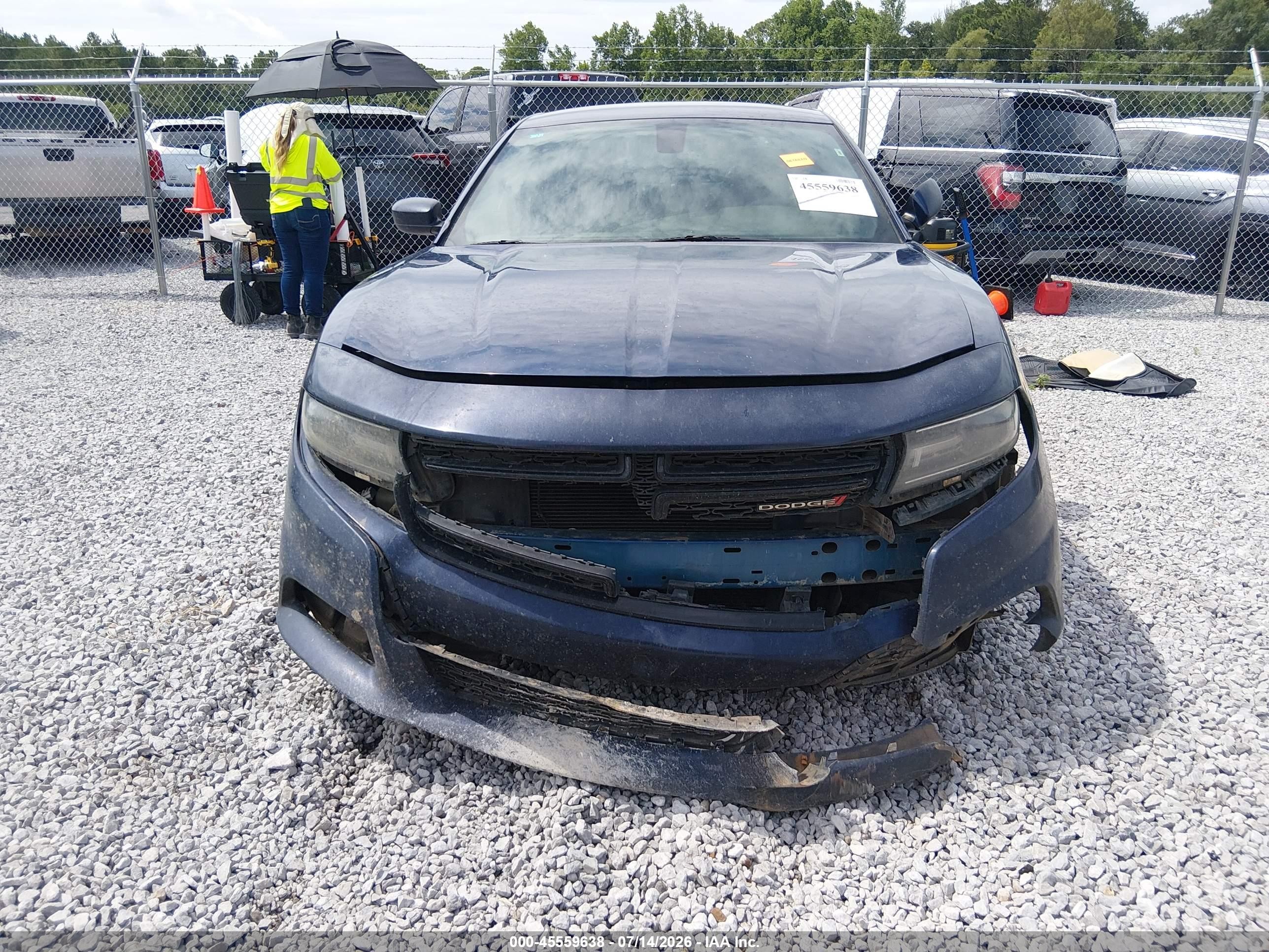2015 Dodge Charger Sxt Blue vin: 2C3CDXHG2FH827325