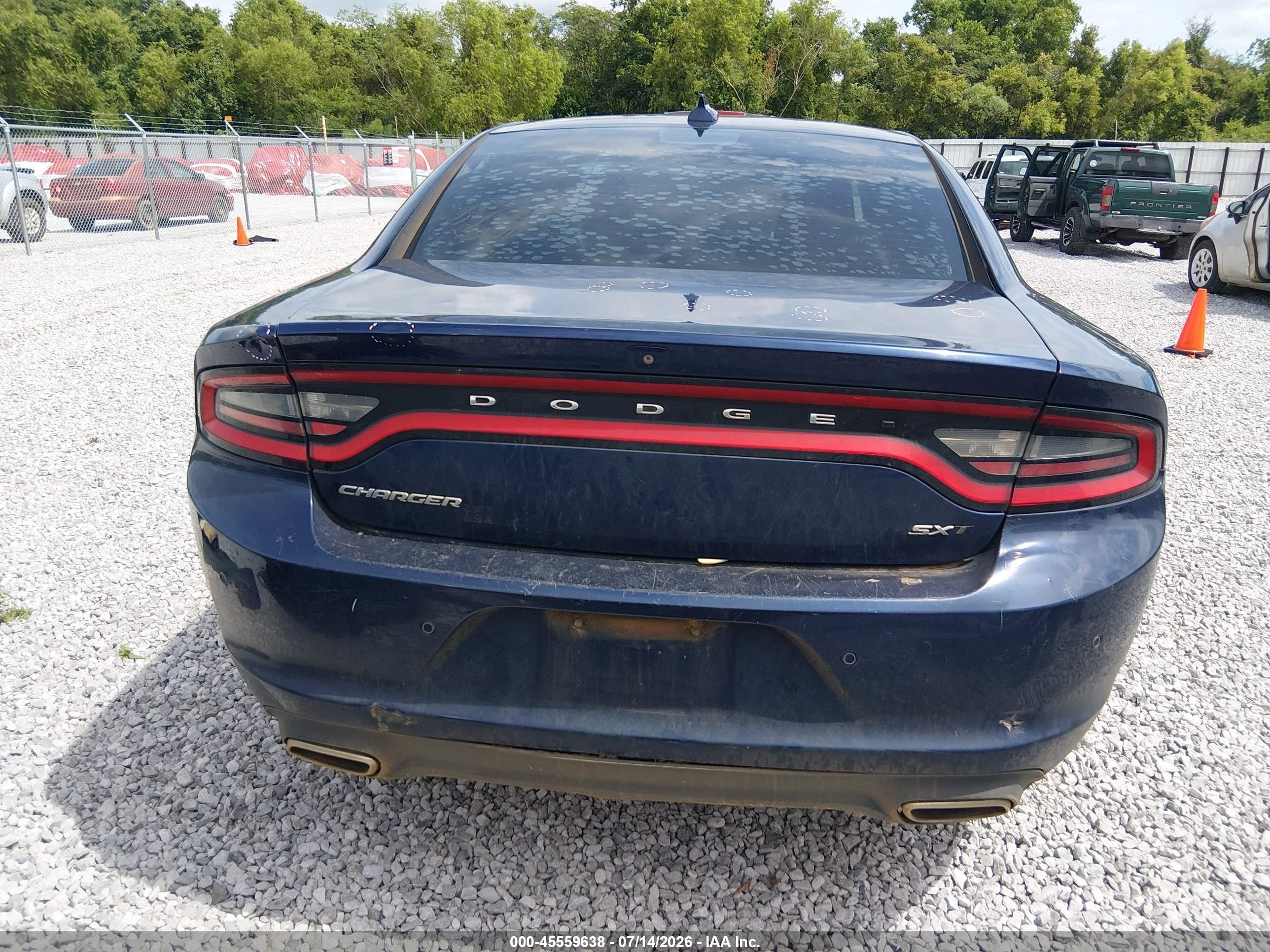 2015 Dodge Charger Sxt Blue vin: 2C3CDXHG2FH827325