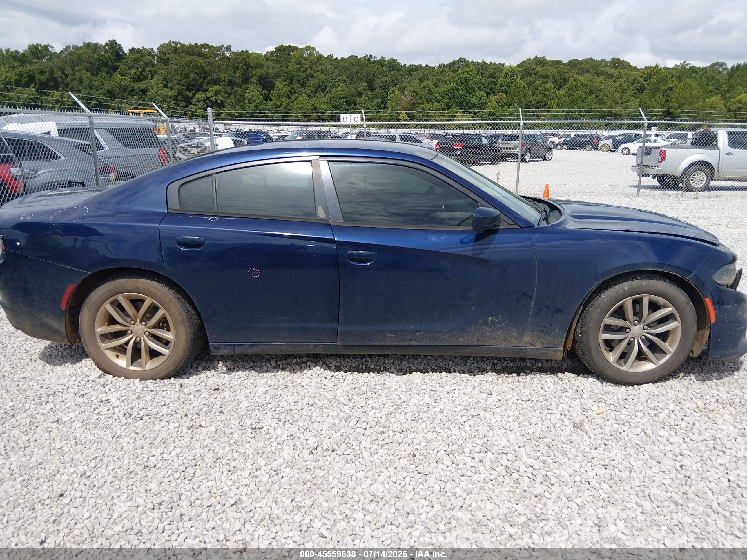 2015 Dodge Charger Sxt Blue vin: 2C3CDXHG2FH827325