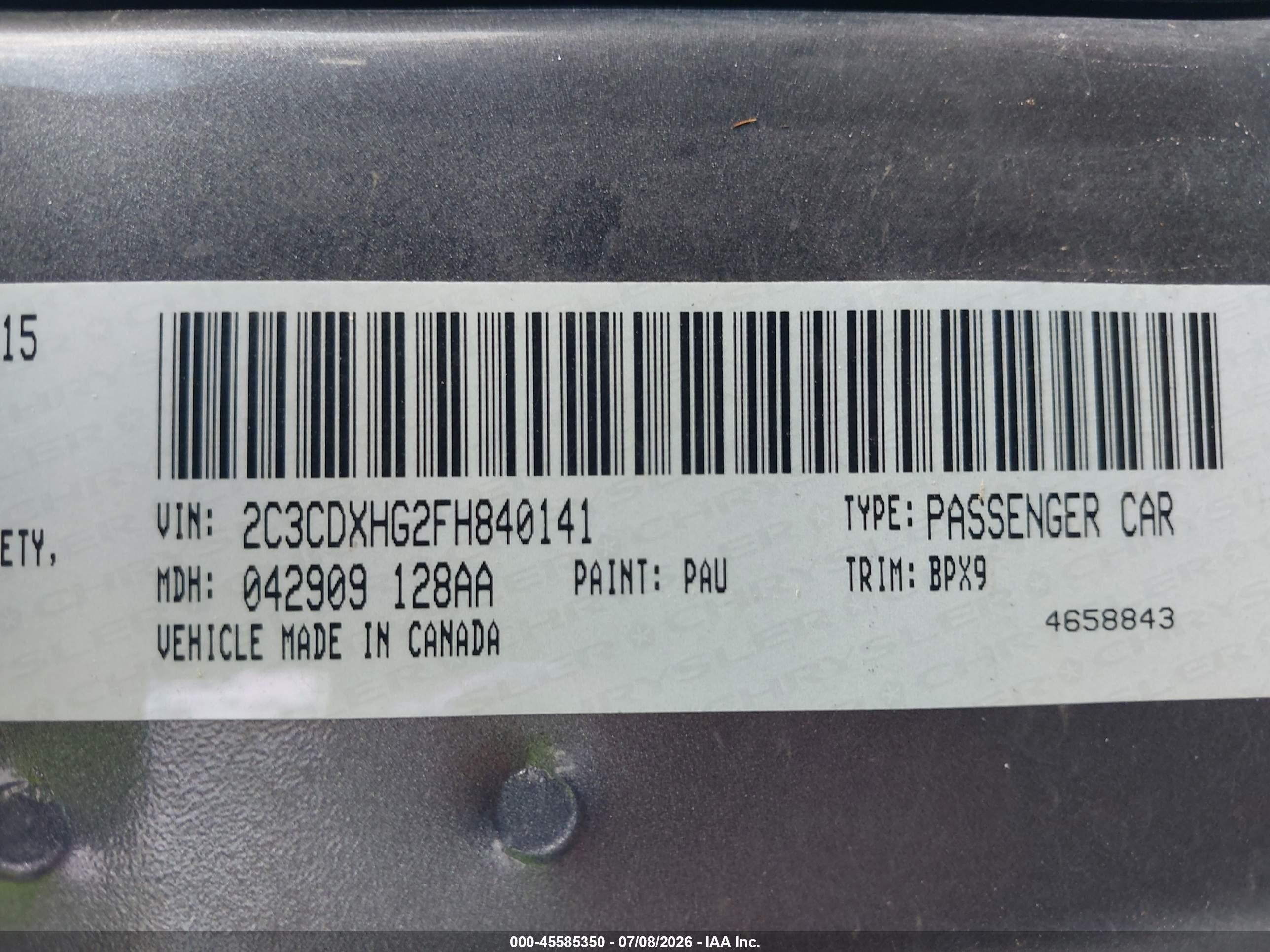 2015 Dodge Charger Sxt Gray vin: 2C3CDXHG2FH840141
