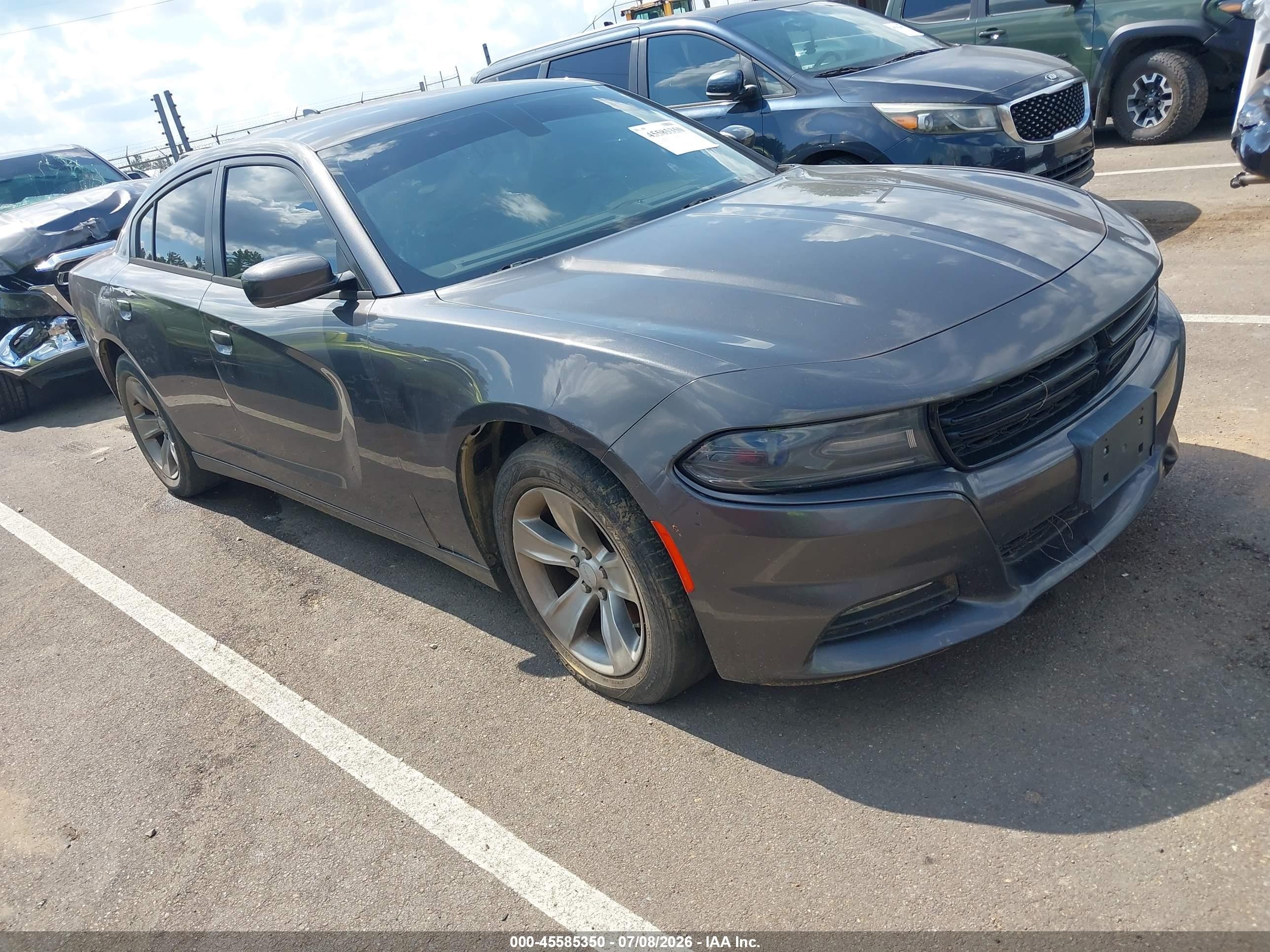 2015 Dodge Charger Sxt Gray vin: 2C3CDXHG2FH840141