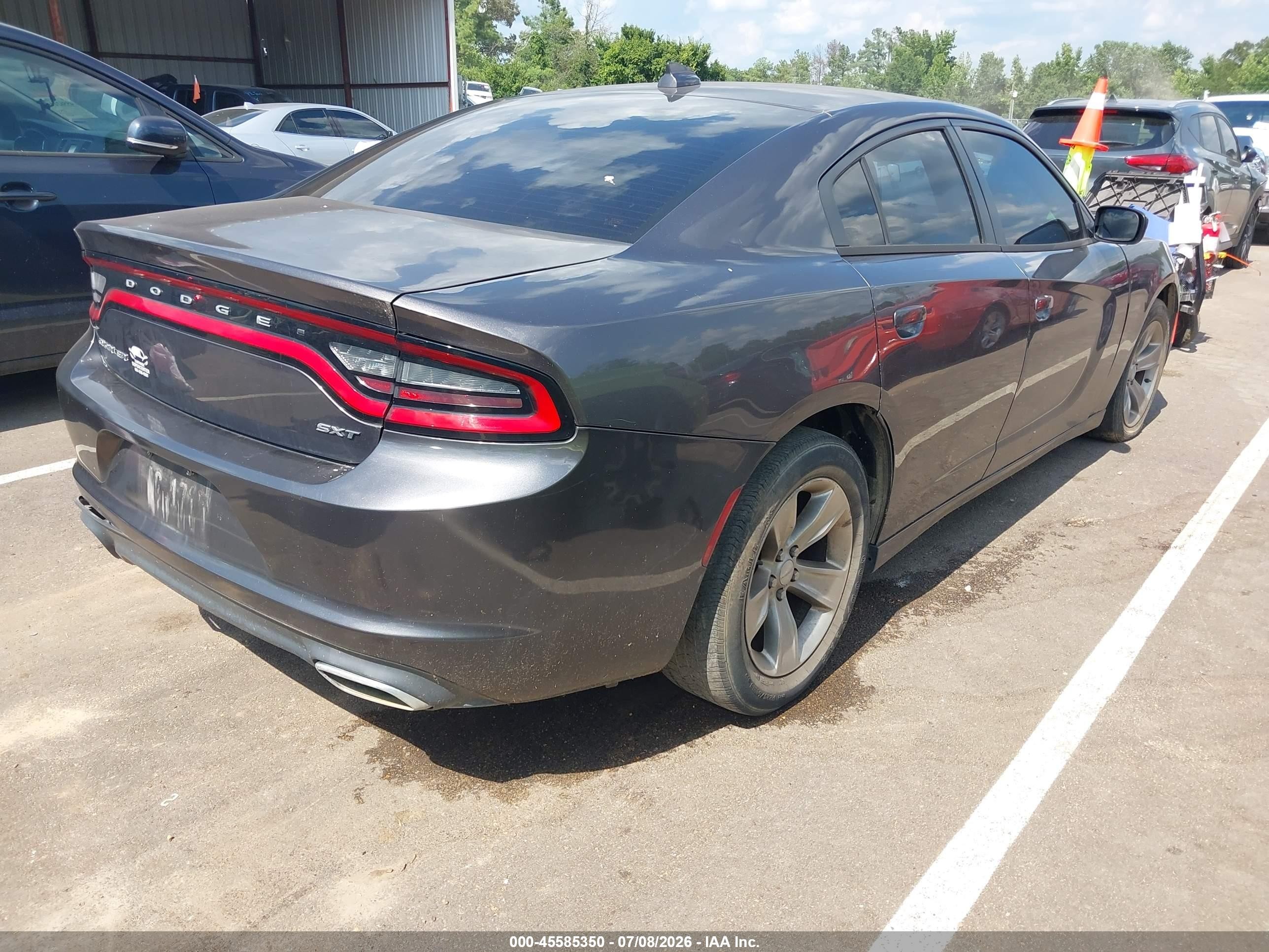 2015 Dodge Charger Sxt Gray vin: 2C3CDXHG2FH840141