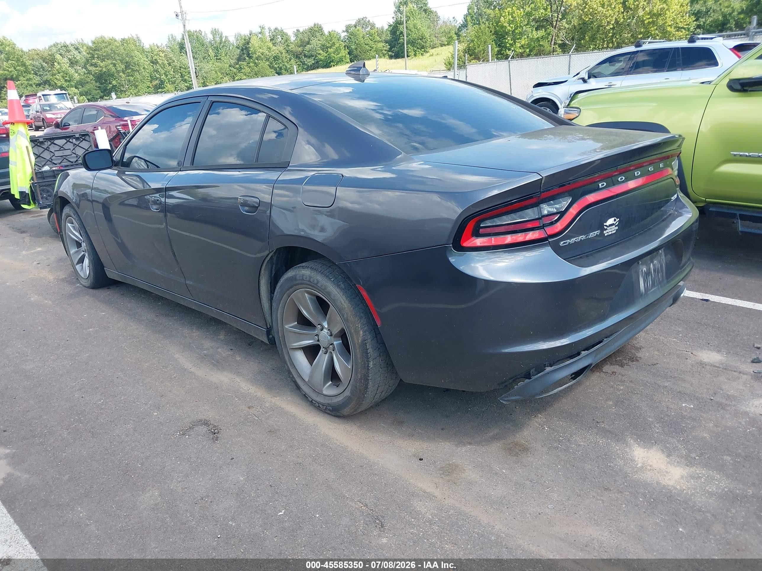 2015 Dodge Charger Sxt Gray vin: 2C3CDXHG2FH840141