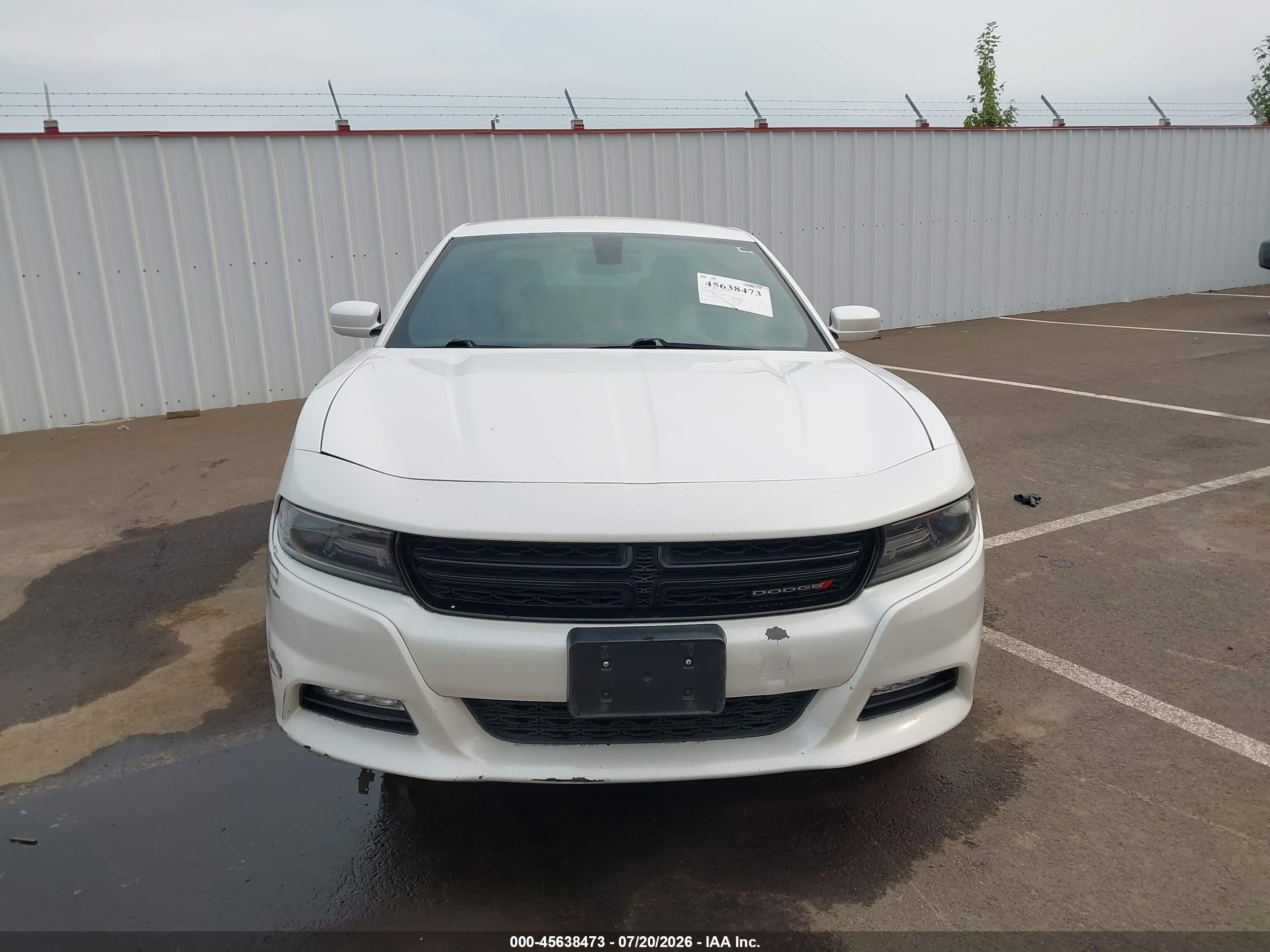 2015 Dodge Charger Sxt White vin: 2C3CDXHG2FH843766