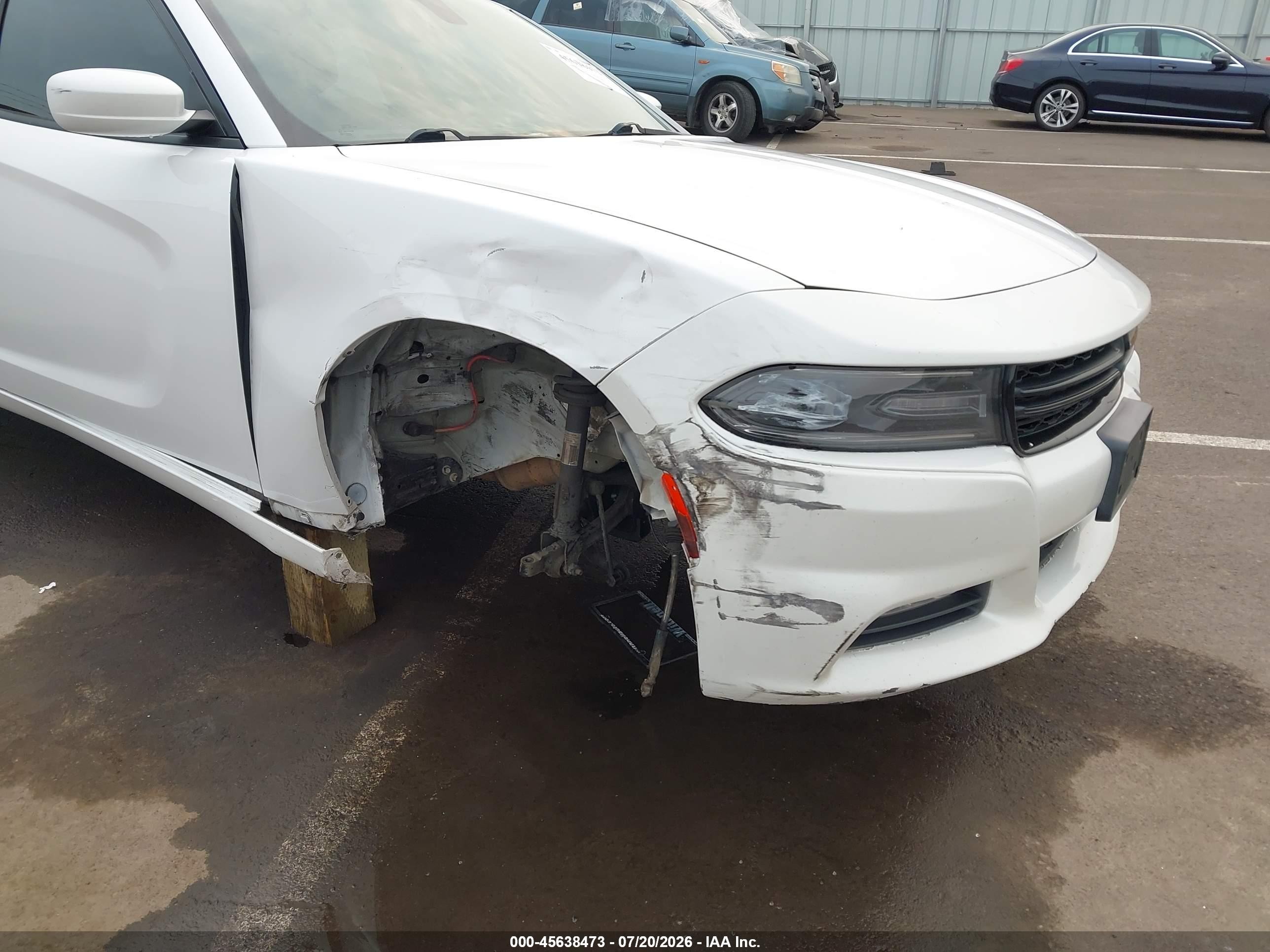 2015 Dodge Charger Sxt White vin: 2C3CDXHG2FH843766