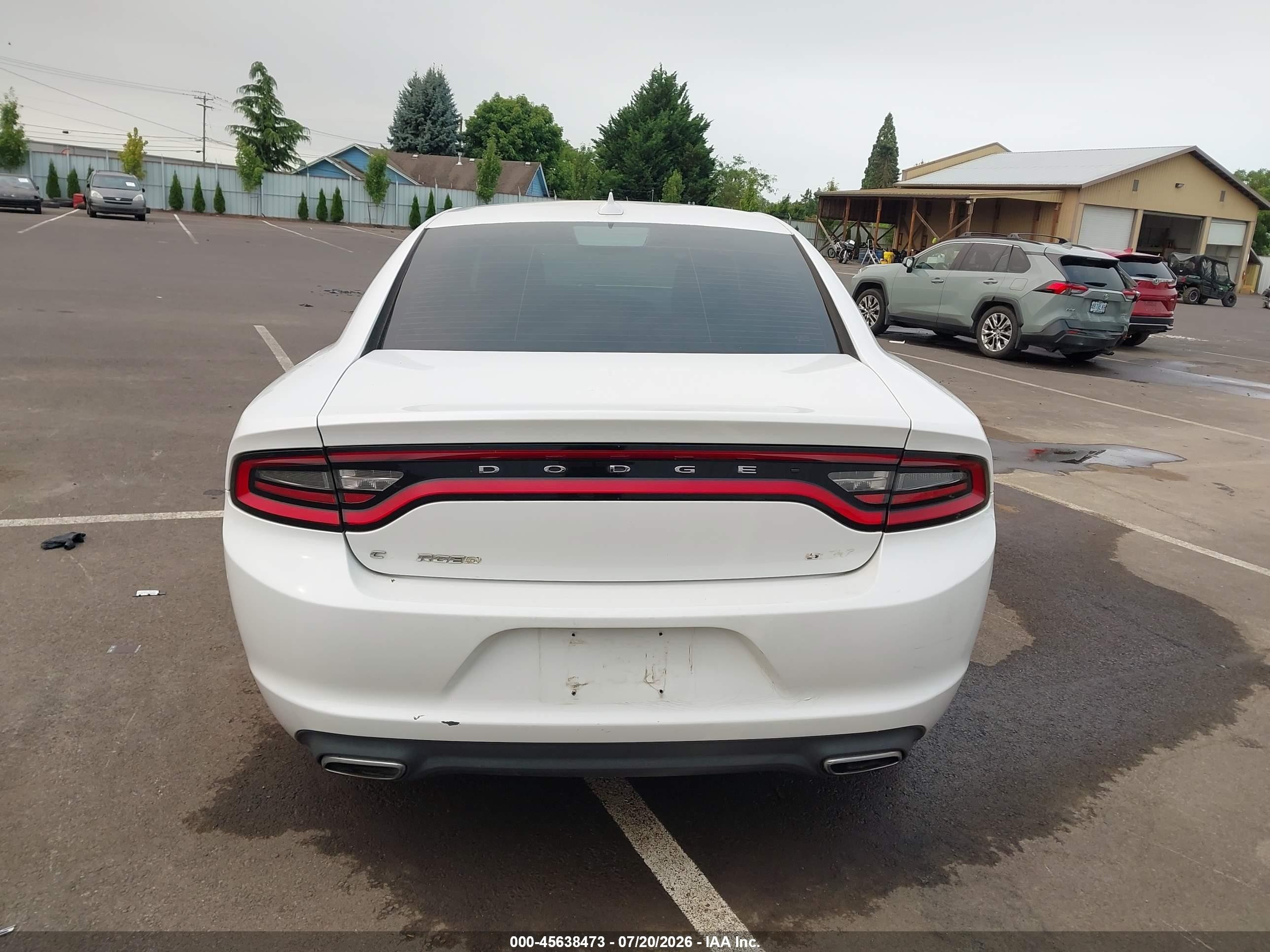 2015 Dodge Charger Sxt White vin: 2C3CDXHG2FH843766