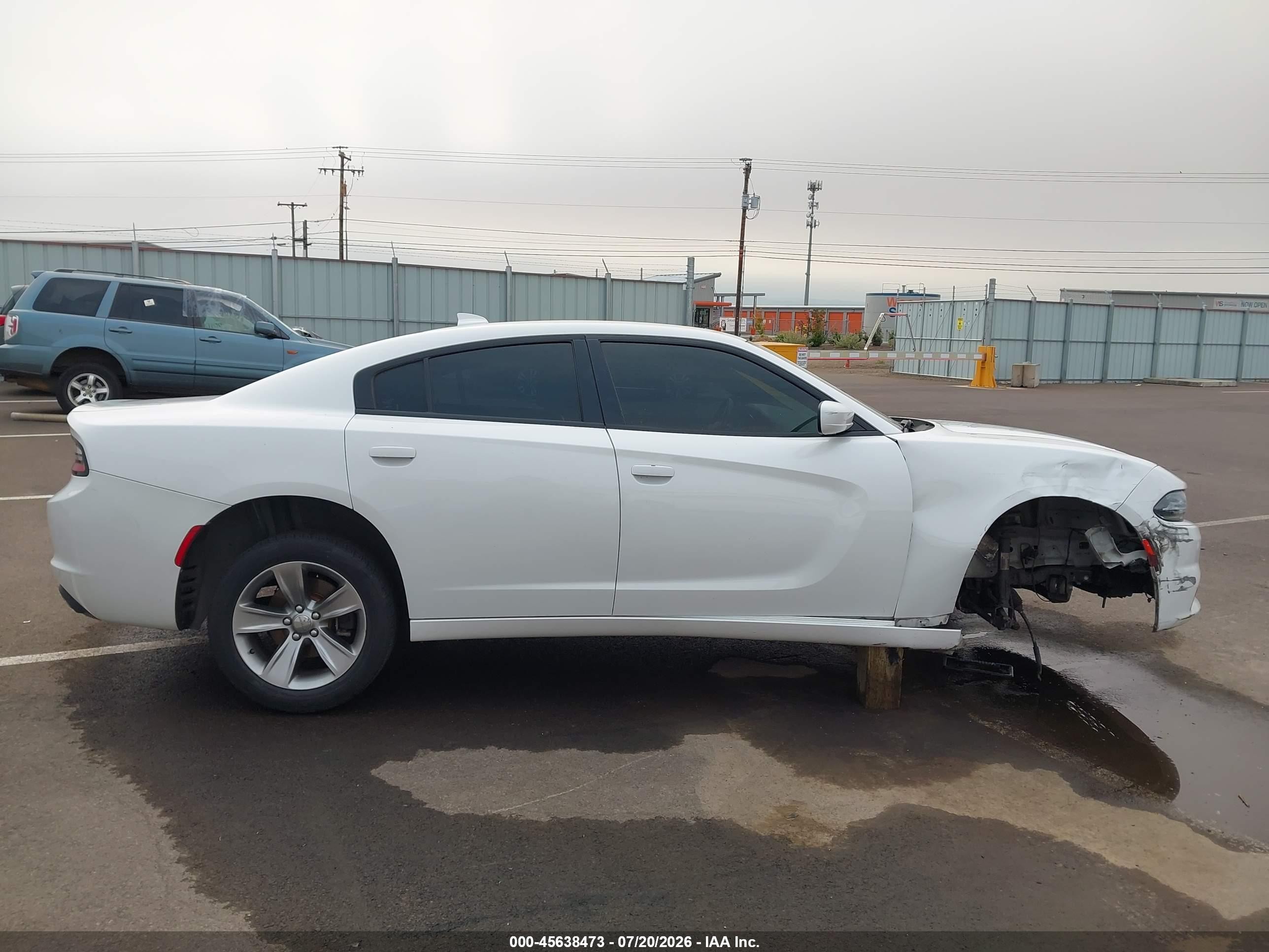 2015 Dodge Charger Sxt White vin: 2C3CDXHG2FH843766
