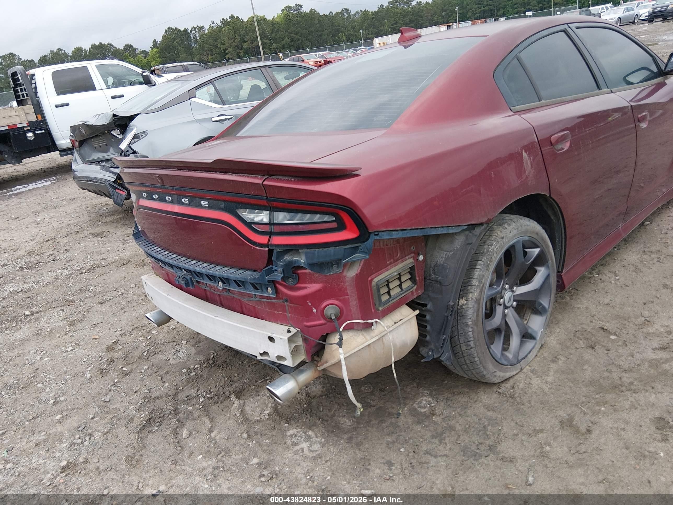 2019 Dodge Charger Gt Rwd Бордовый vin: 2C3CDXHG2KH608875