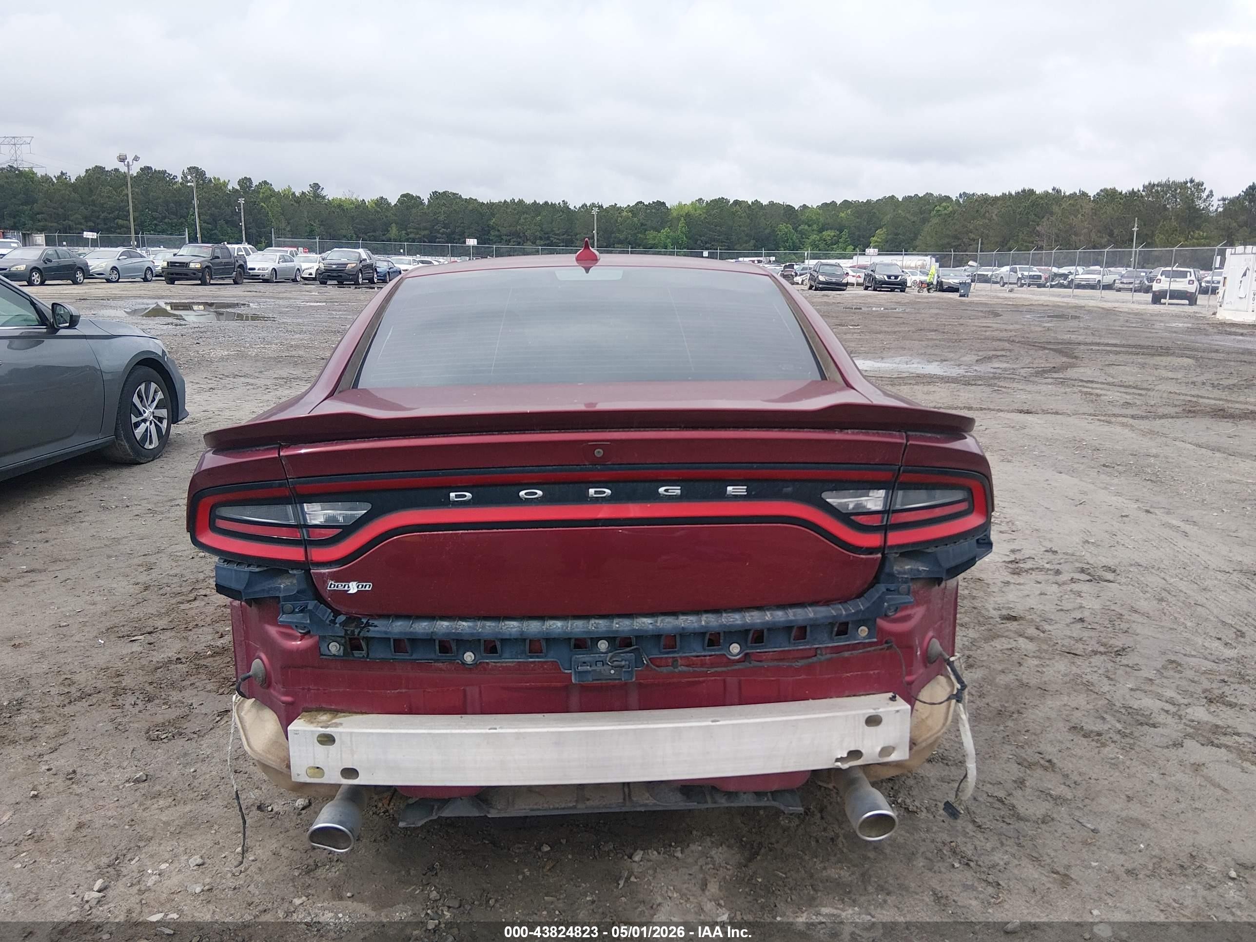2019 Dodge Charger Gt Rwd Бордовый vin: 2C3CDXHG2KH608875